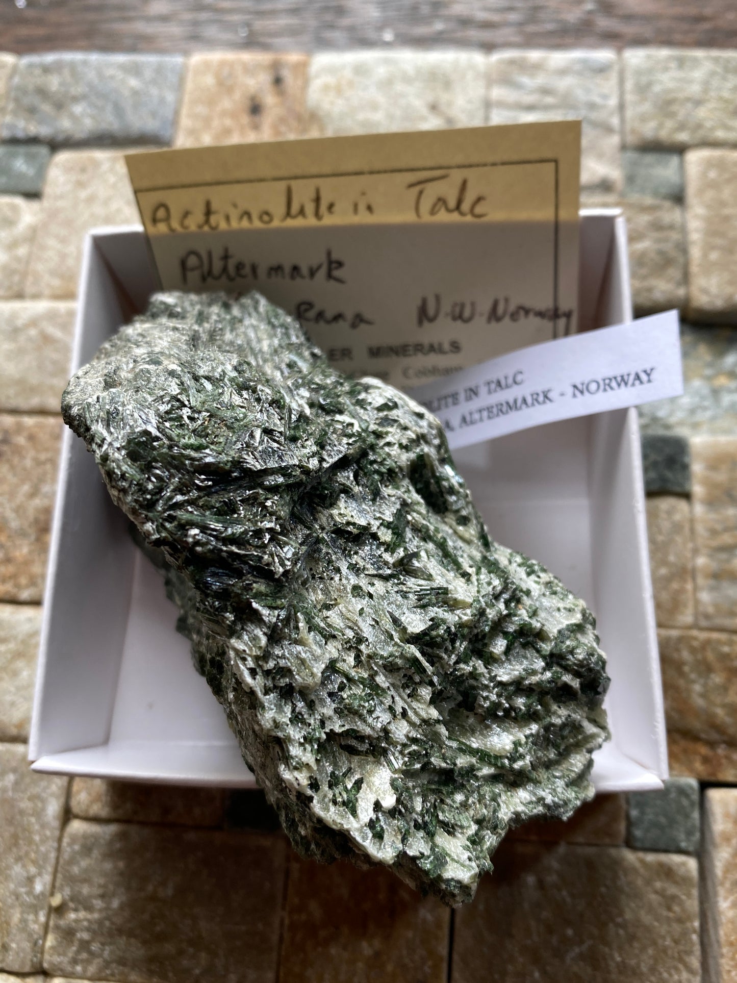 ACTINOLITE IN TALC : MO-I-RANA, ALTERMARK, NORWAY 204g MF4877