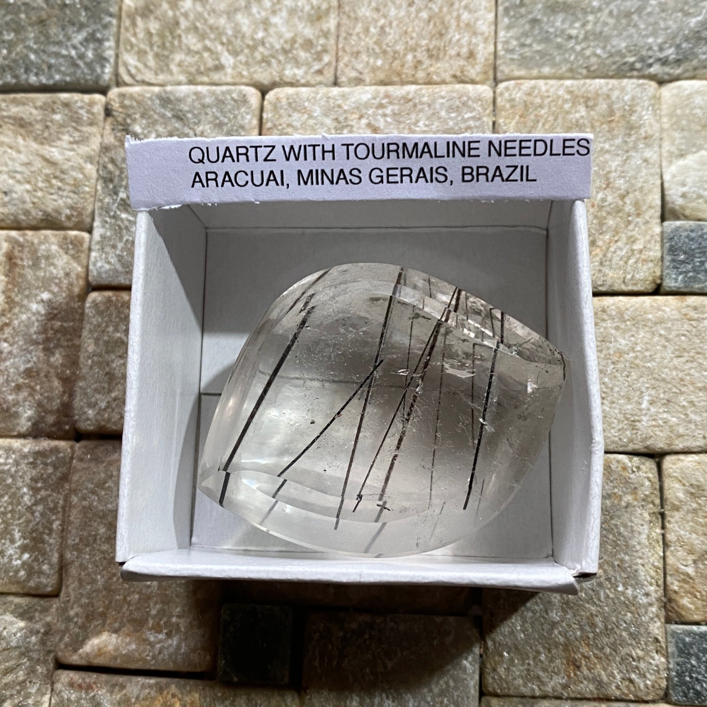 QUARTZ WITH TOURMALINE NEEDLES -ARACUAI, MINAS GERAIS, BRAZIL 53g MF4358