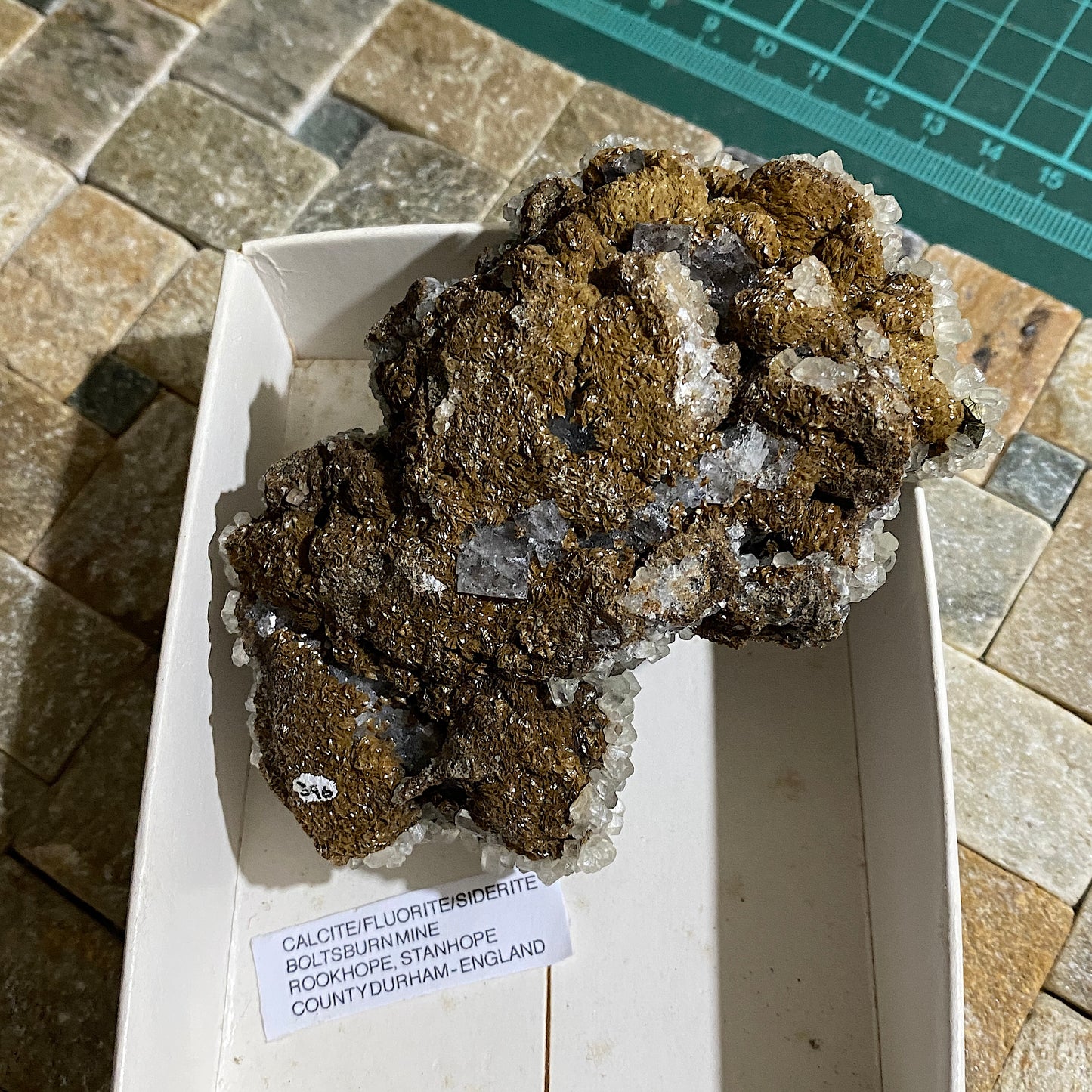 CALCITE/FLUORITE/SIDERITE - BOLTSBURN MINE, CO DURHAM, ENGLAND 276g MF4078