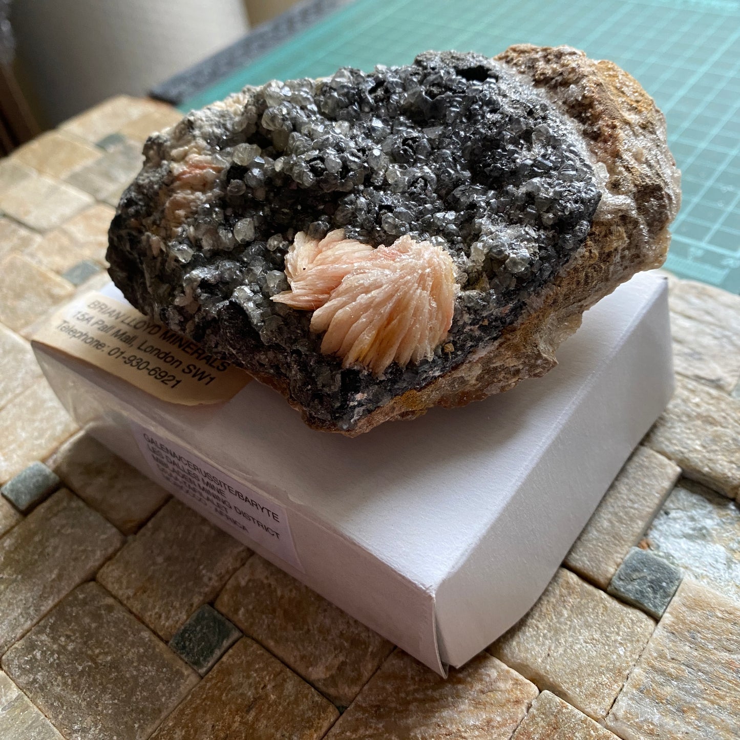 CERUSSITE/GALENA/BARYTE - LES DALLES MINE, BIBLADEN M.D., MOROCCO, 434g MF9786