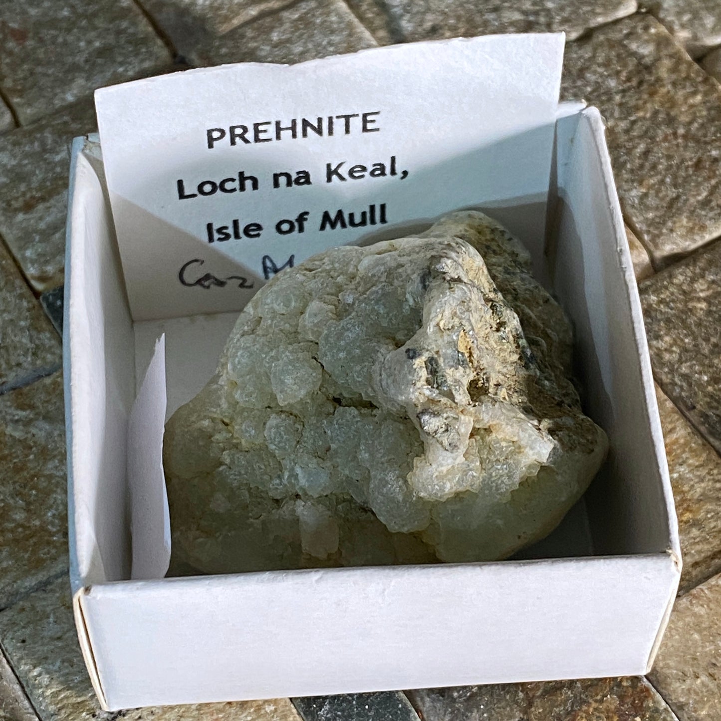 PREHNITE FROM THE ISLE OF MULL, SCOTLAND. 60g MF1679 **RESERVED**