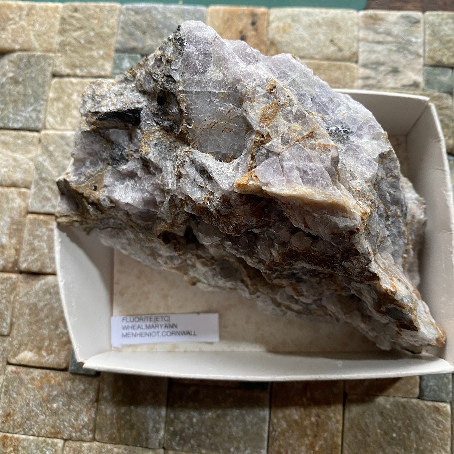 FLUORITE ETC - WHEAL MARY ANN, MENHENIOT, CORNWALL, ENGLAND LARGE 622g MF4085