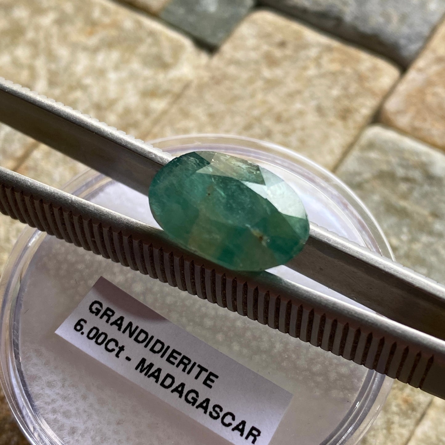 GRANDIDIEIRITE RARE GEMSTONE : VOHIBOLA, ANOSY, MADAGASCAR 6.00Ct MFG5434