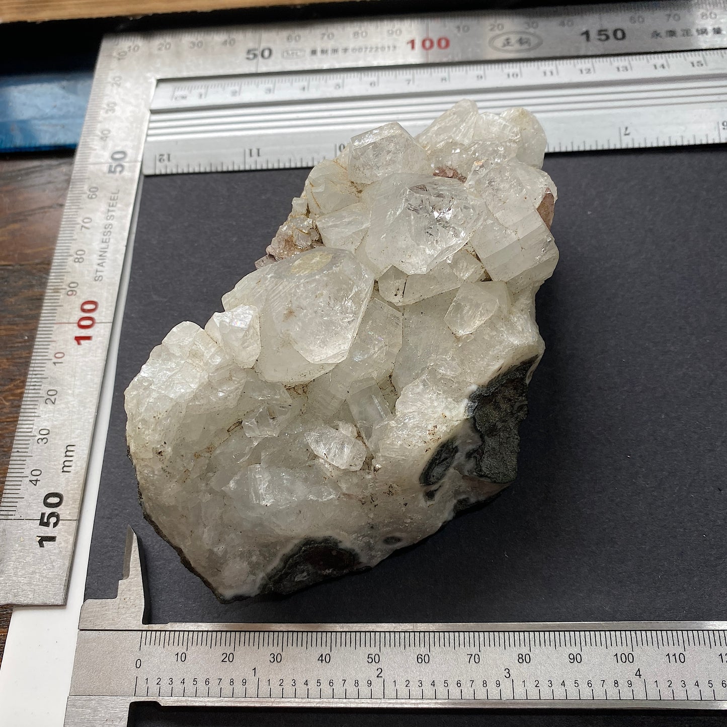 APOPHYLLITE IMPRESSIVE CRYSTAL CLUSTER FROM INDIA 340g MF3623