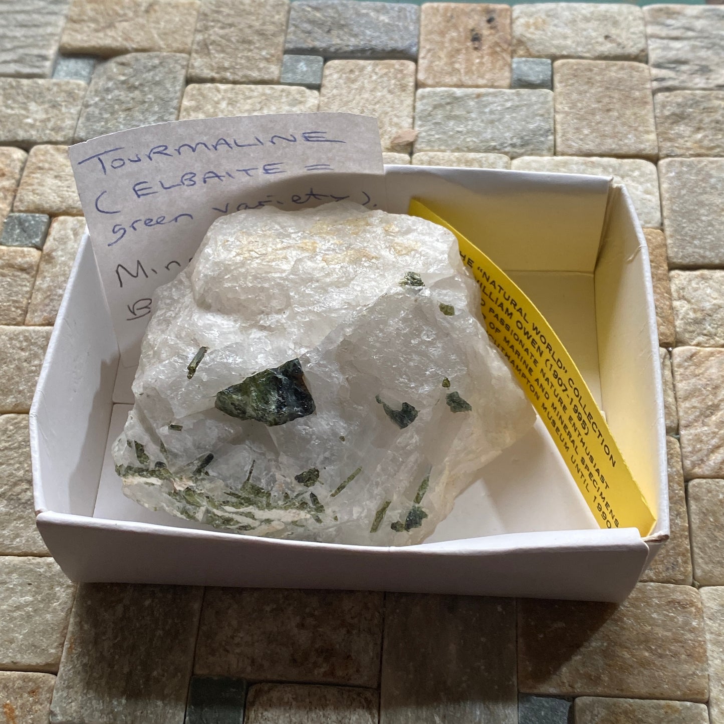 ELBAITE TOURMALINE IN QUARTZ - CURVELO, MINAS GERAIS, BRAZIL 248g MF6207