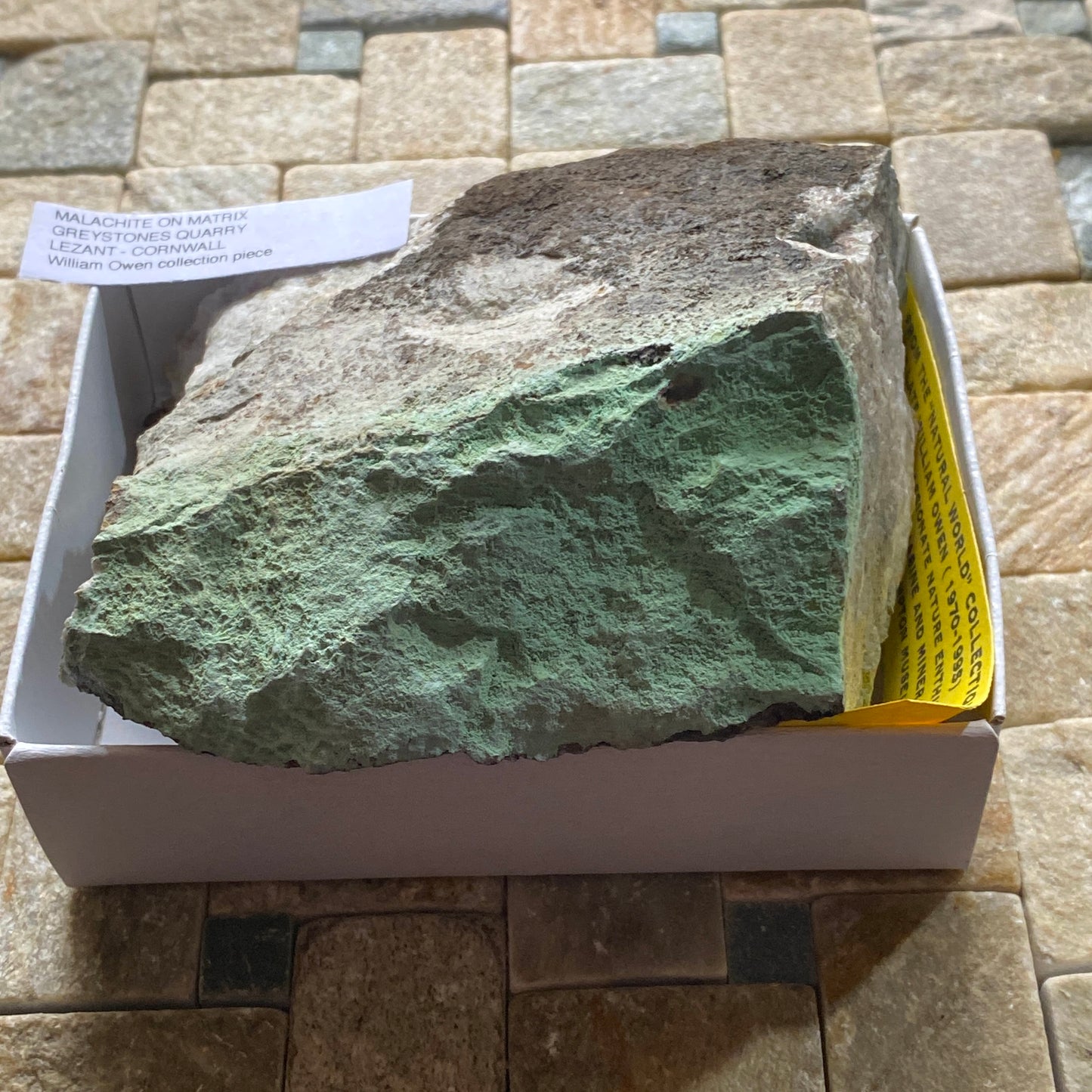 MALACHITE ON MATRIX - GREYSTONES, LEZANT, LAUNCESTON, CORNWALL, ENGLAND 483g MF6048