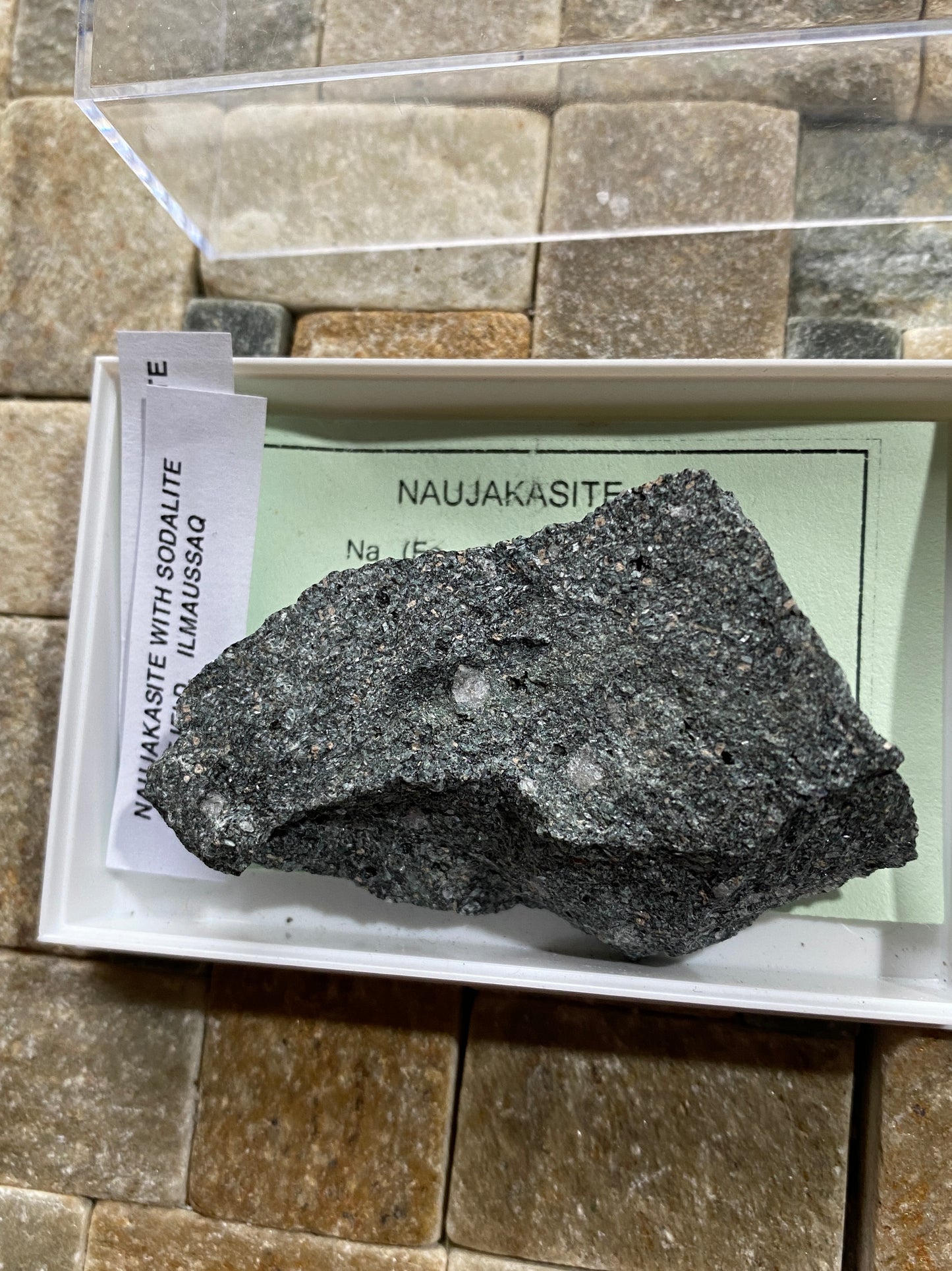 NAUJAKASITE WITH SODALITE : KVANEJELD, ILMAUSSAQ, GREENLAND 48g MF4967