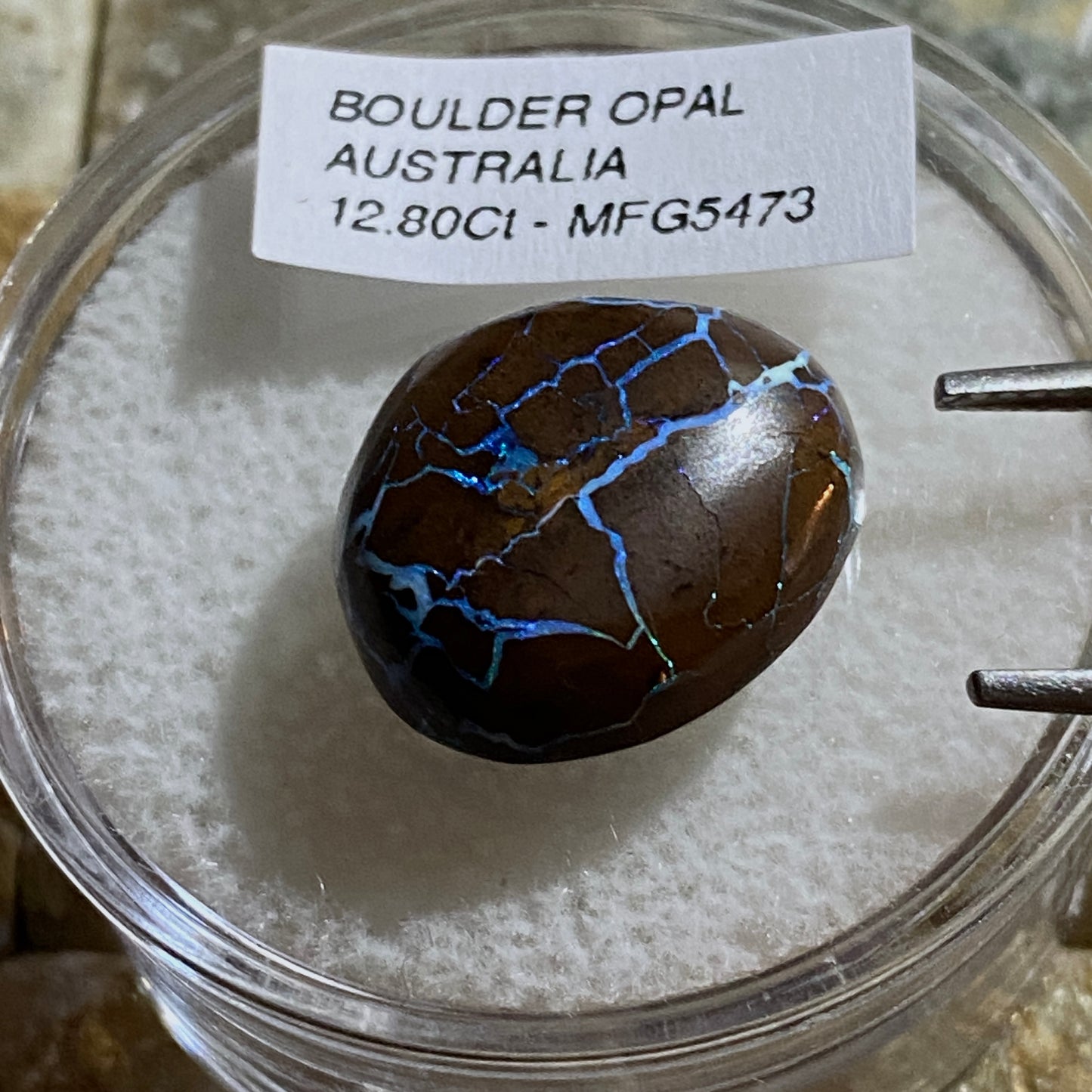 BOULDER OPAL NATURAL GEMSTONE - QUEENSLAND, AUSTRALIA 12.80Ct MFG5473