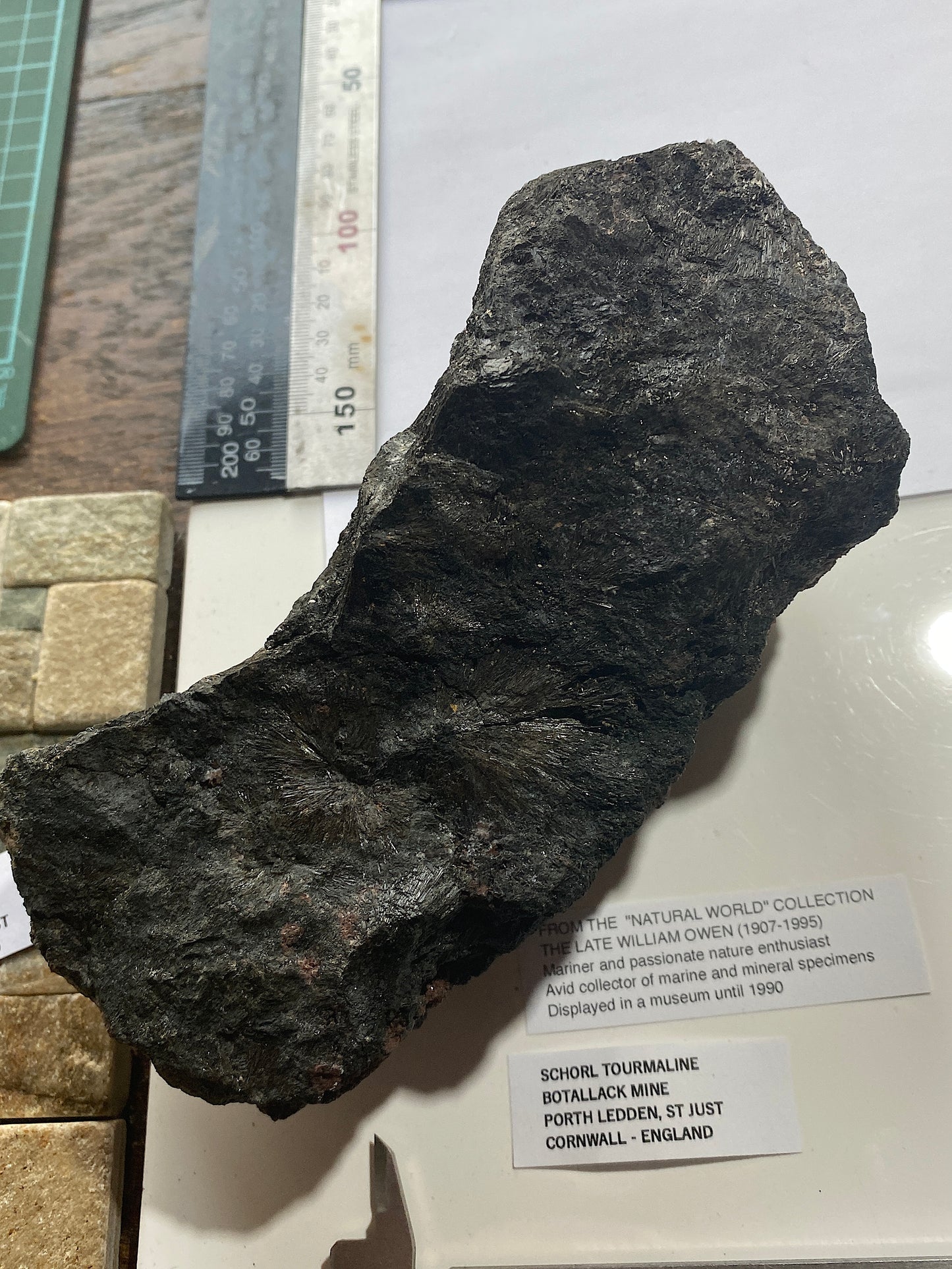 SCHORL TOURMALINE : BOTALLACK MINE, ST JUST, CORNWALL, ENGLAND 1541g MF5002