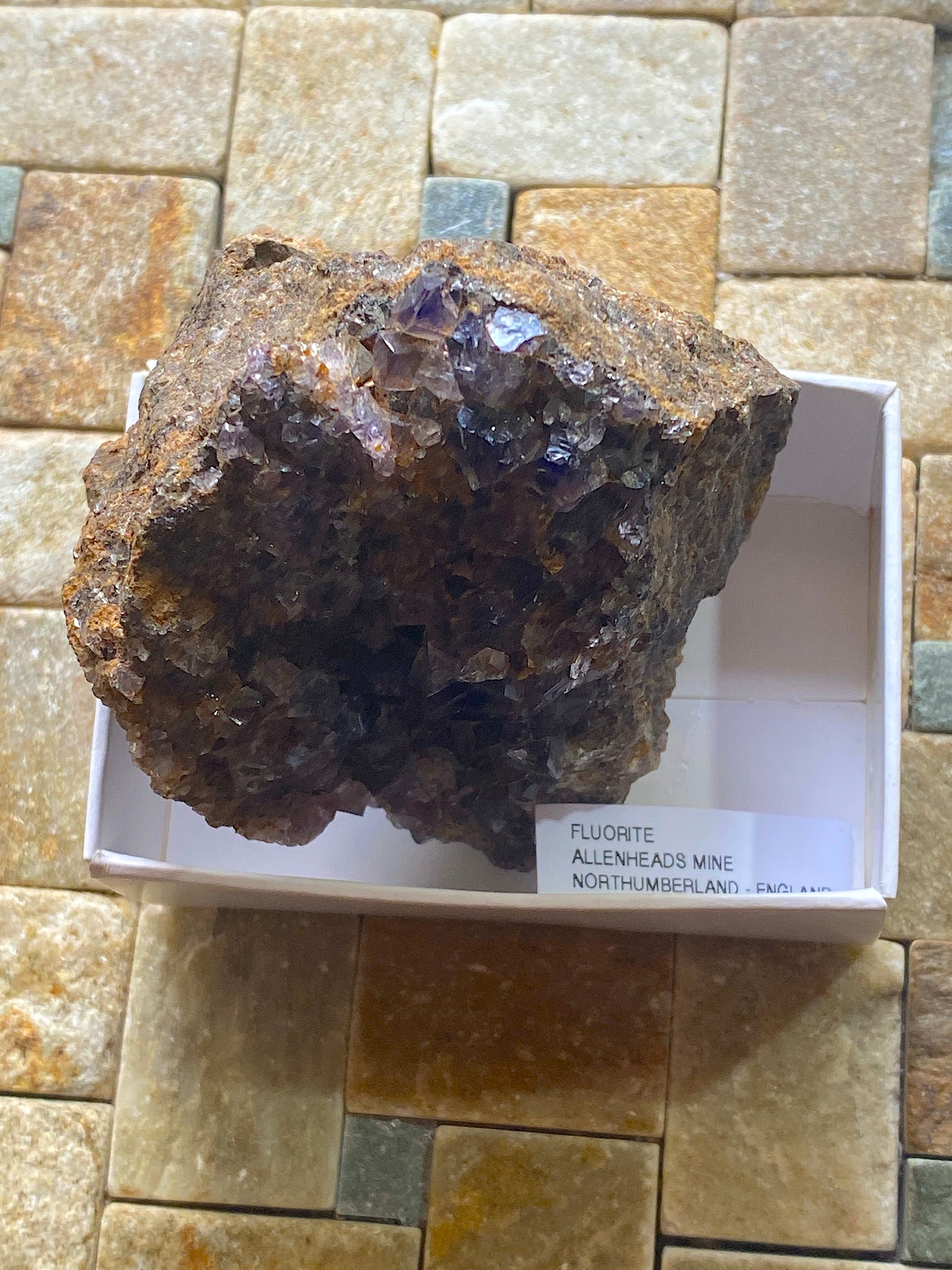 FLUORITE : ALLENHEADS MINE, ALLENDALE, NORTHUMBERLAND, ENGLAND 223g MF4995