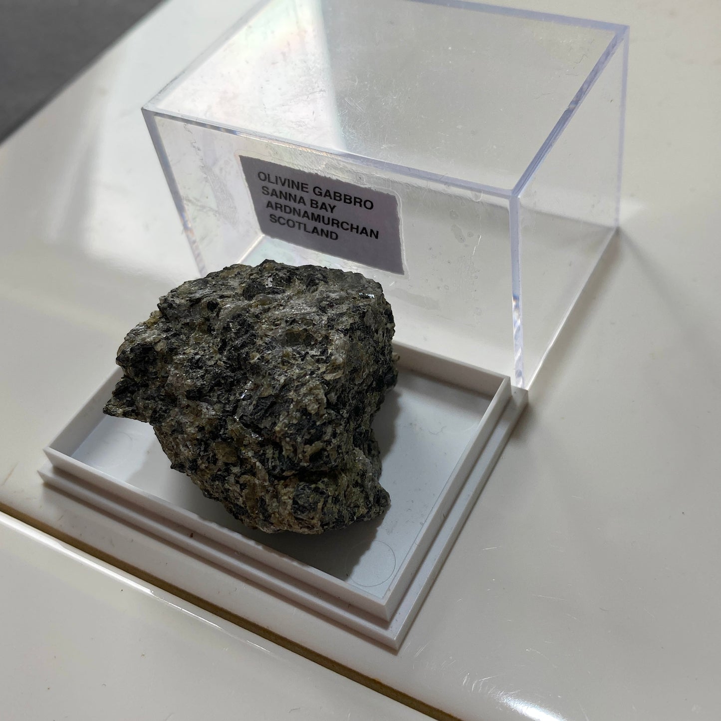 OLIVINE GABBRO - SANNA BAY, ARDMURCHAN, SCOTLAND. 41g. MF4387