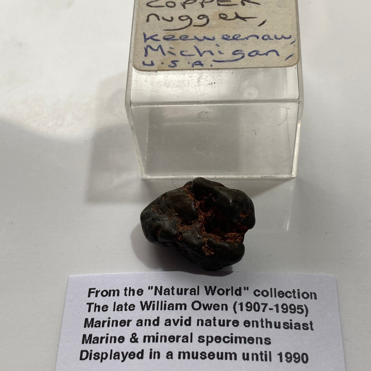 COPPER NUGGET UNUSUAL SPECIMEN - AHMEEK MINE, MICHIGAN, U.S.A. 8g MF1313