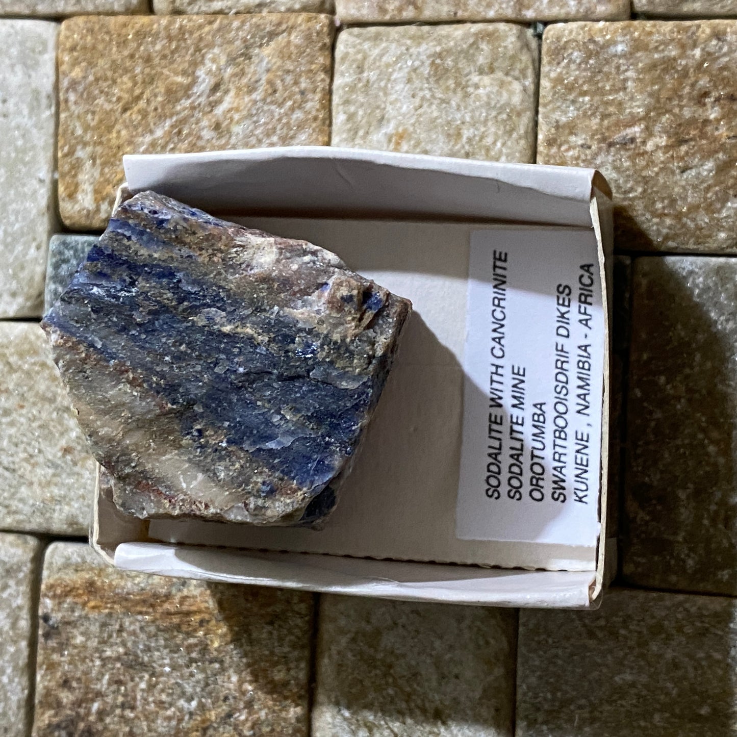 SODALITE WITH CANCRINITE - SWARTBOOSDRIF DIKES, KUNENE, NAMIBIA. 34g MF4134