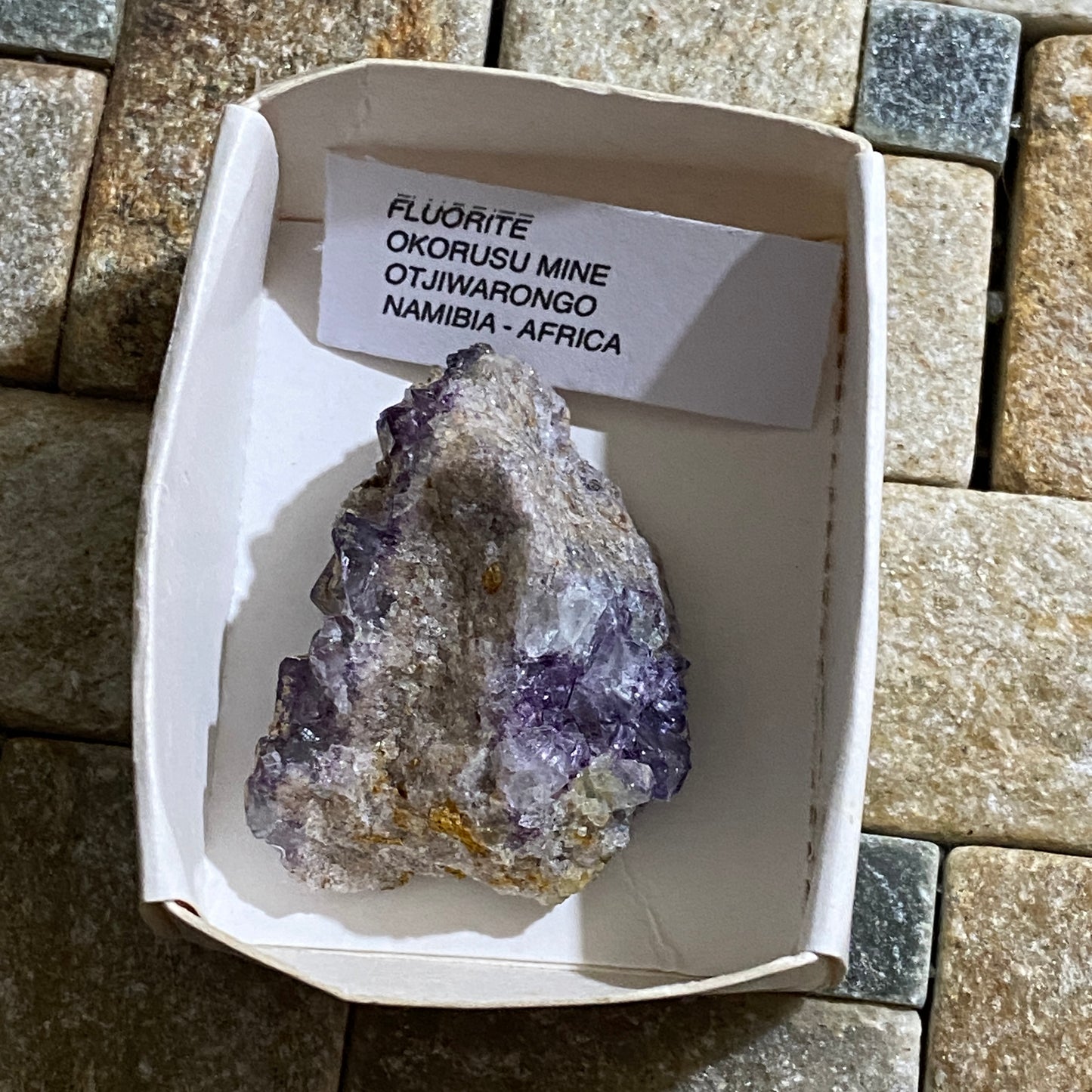 FLUORITE - OKORUSU MINE, OTJIWARONGO, NAMIBIA, AFRICA 15g. MF4136