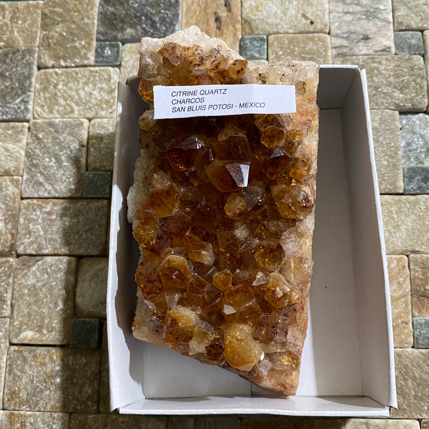 CITRINE QUARTZ CRYSTAL ASSEMBLAGE - CHARCOS, MEXICO 299g MF4139