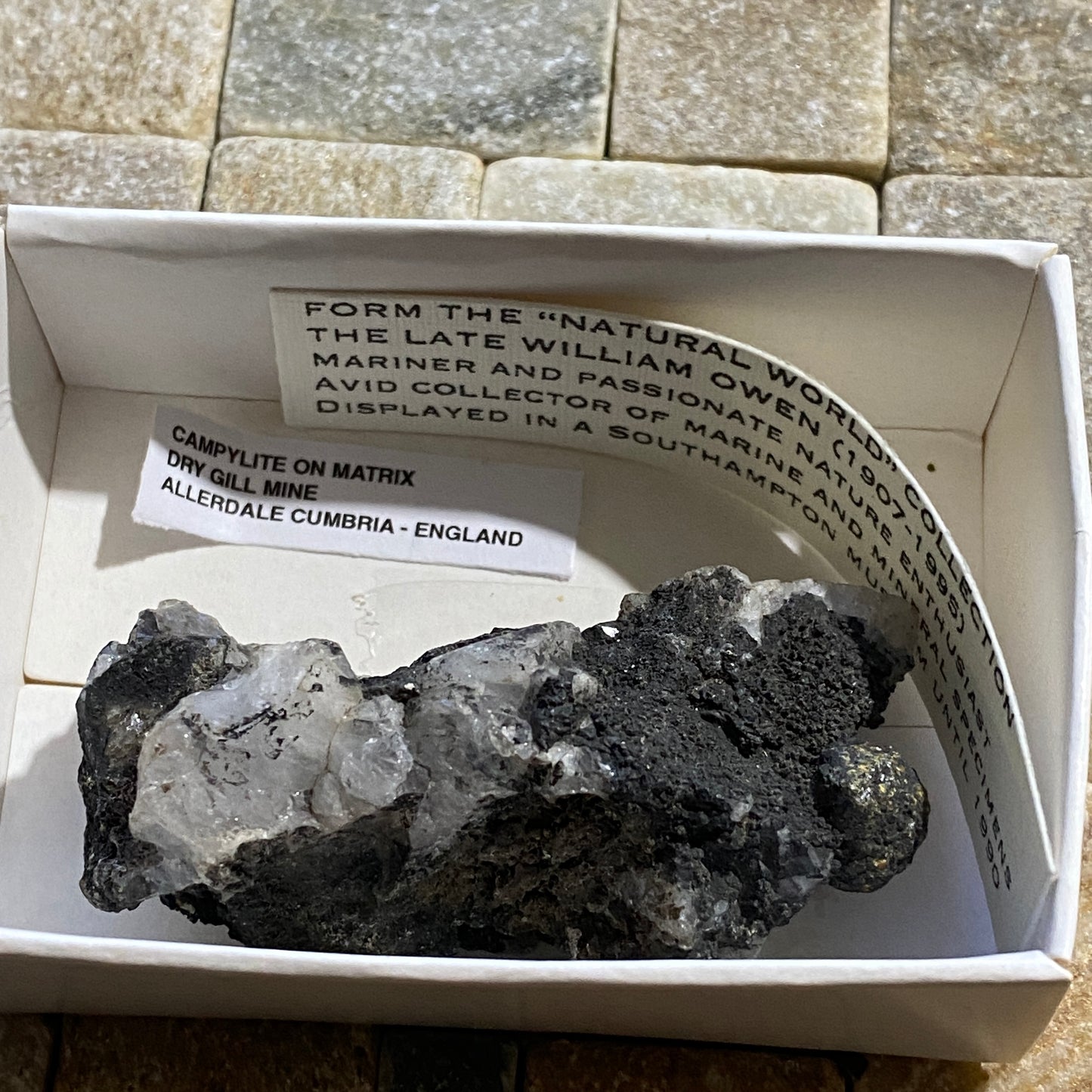 MINERAL SPECIMEN WITH CAMPYLITE FROM DRY GILL MINE, CUMBRIA. 44g. MF6324