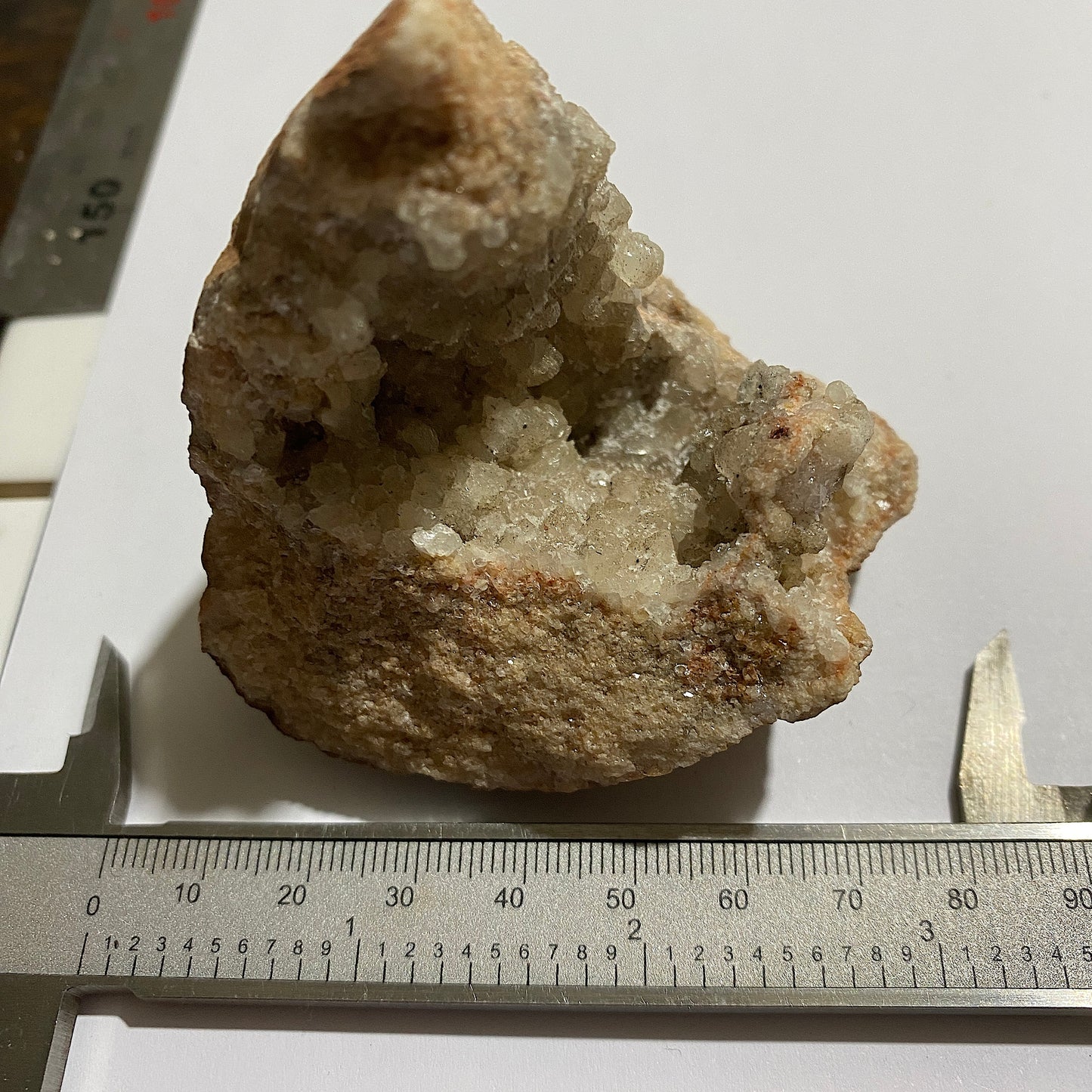 CALCITE GEODE WITH STRONTIANITE - BURRINGTON COMBE, SOMERSET, ENGLAND 190g MF6338