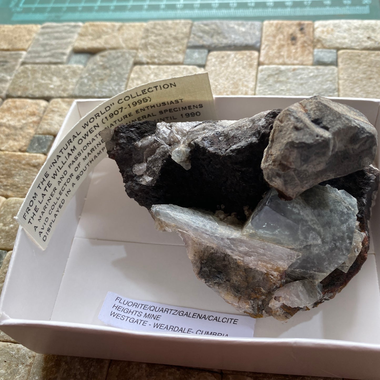 FLUORITE/QUARTZ/GALENA/CALCITE - HEIGHTS MINE, WEARDALE, CO DURHAM, ENGLAND 251g MF6308