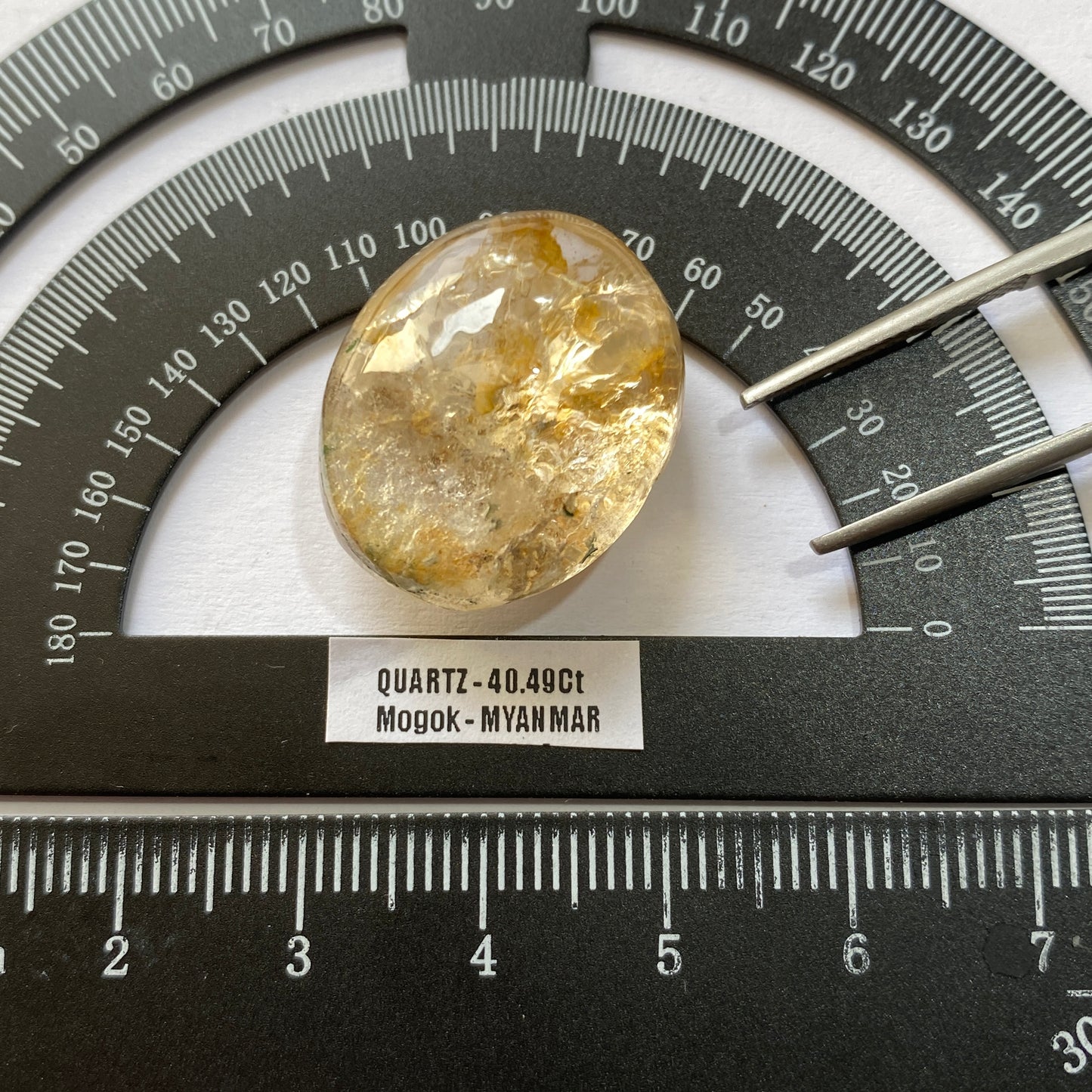 QUARTZ NATURAL GEMSTONE: MOGOK, MANDALAY, MYANMAR LARGE 40.49Ct MFG4979