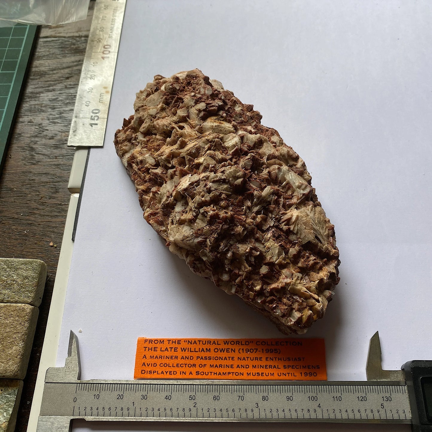 RARE SPECIMEN - BARYTE/AZURITE ETC FROM TYNAGH MINE, GALWAY CO, IRELAND 512g MF6485