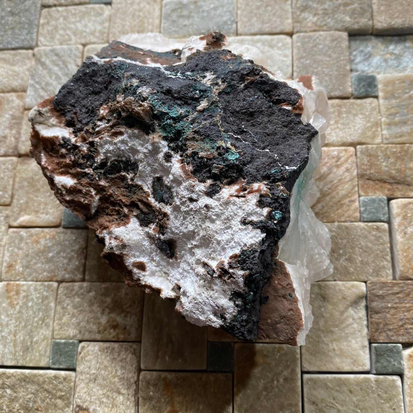 STILBITE WITH FLUORAPOPHYLLITE : PUNE, MAHARASHTRA, INDIA 624g. MF5069