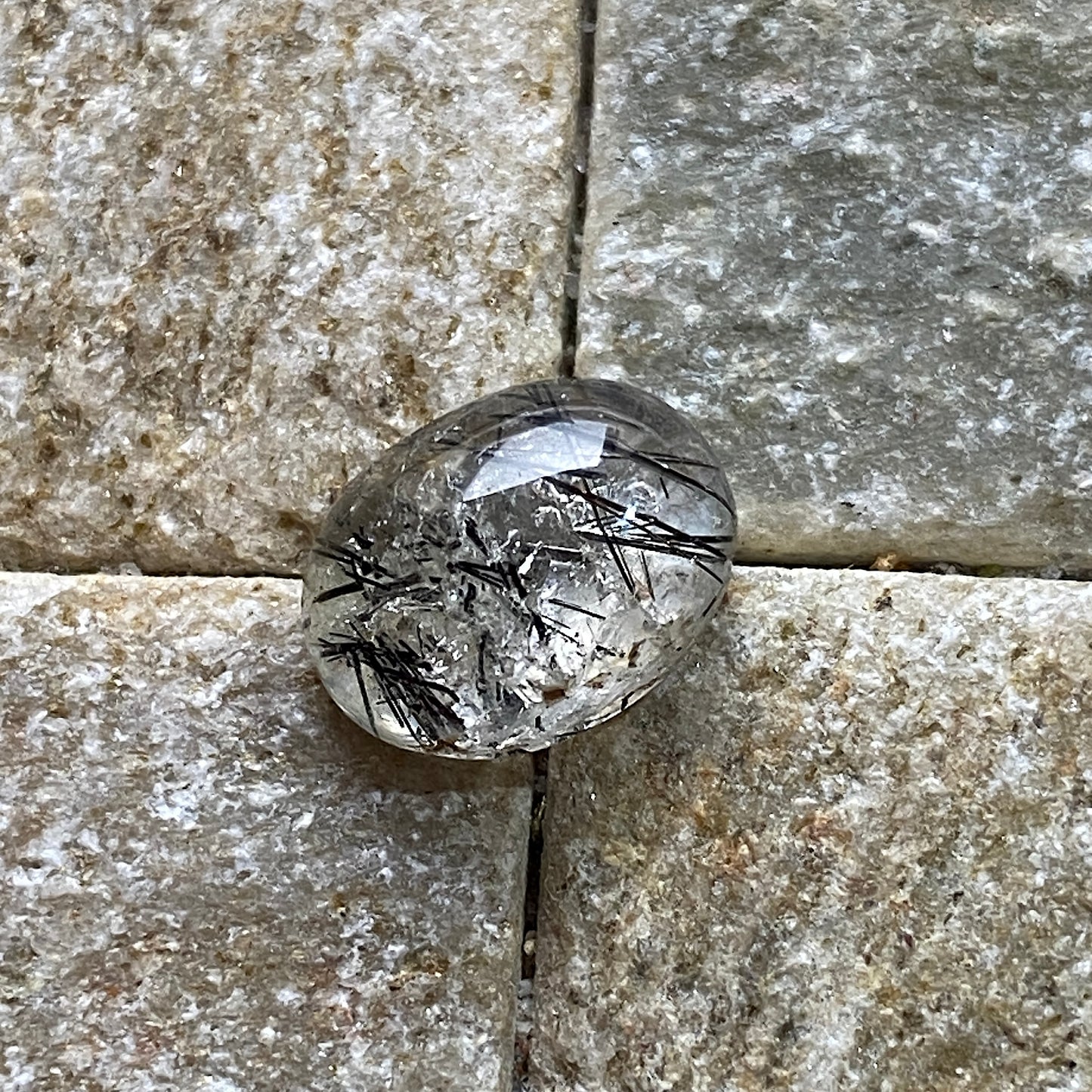 TOURMALINE NEEDLES IN QUARTZ CABOCHON GEMSTONE 2.58Ct MFG5327