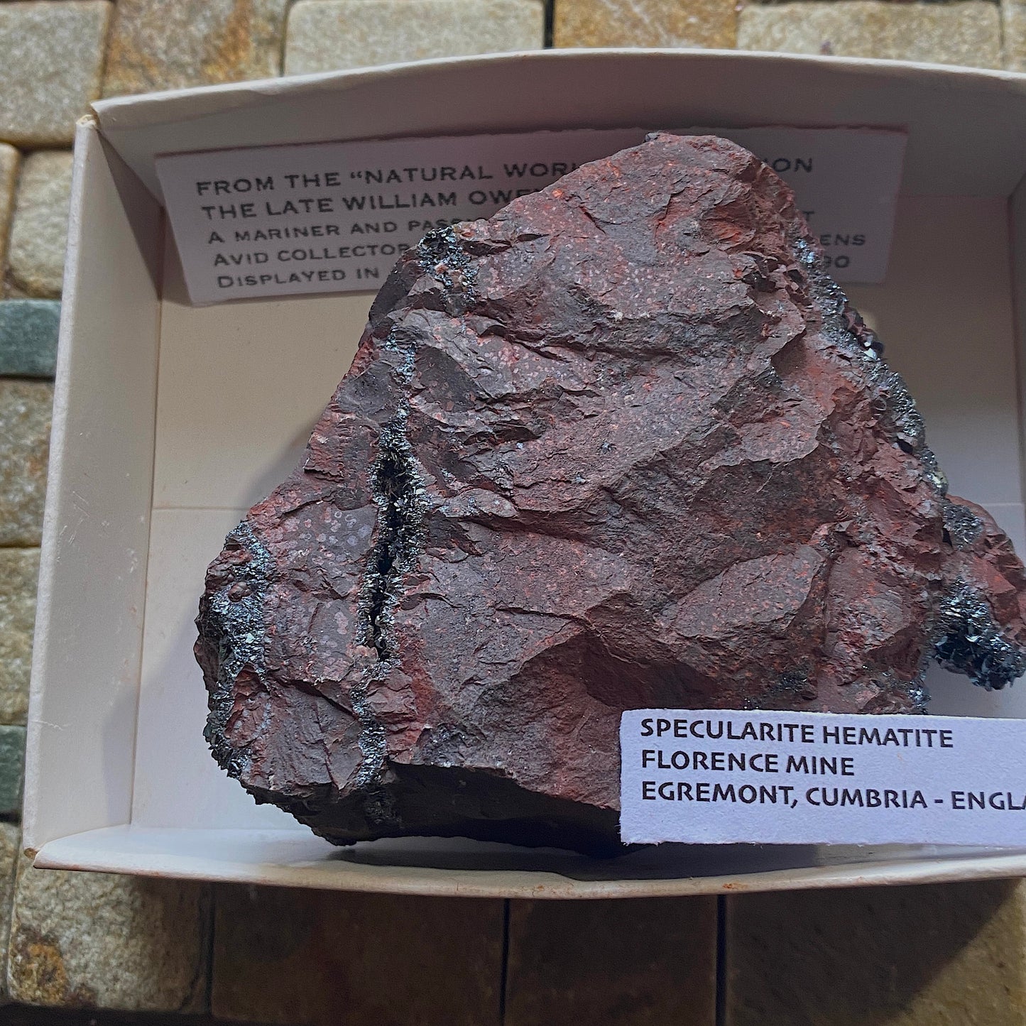 SPECULARITE/HEMATITE - FLORENCE MINE, EGREMONT, CUMBRIA, ENGLAND 402g MF6640