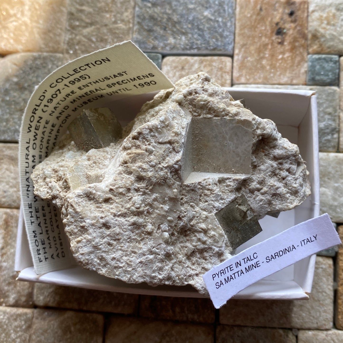 PYRITE IN TALC FROM SA MATTA MINE, SARDINIA, ITALY 140g MF6689