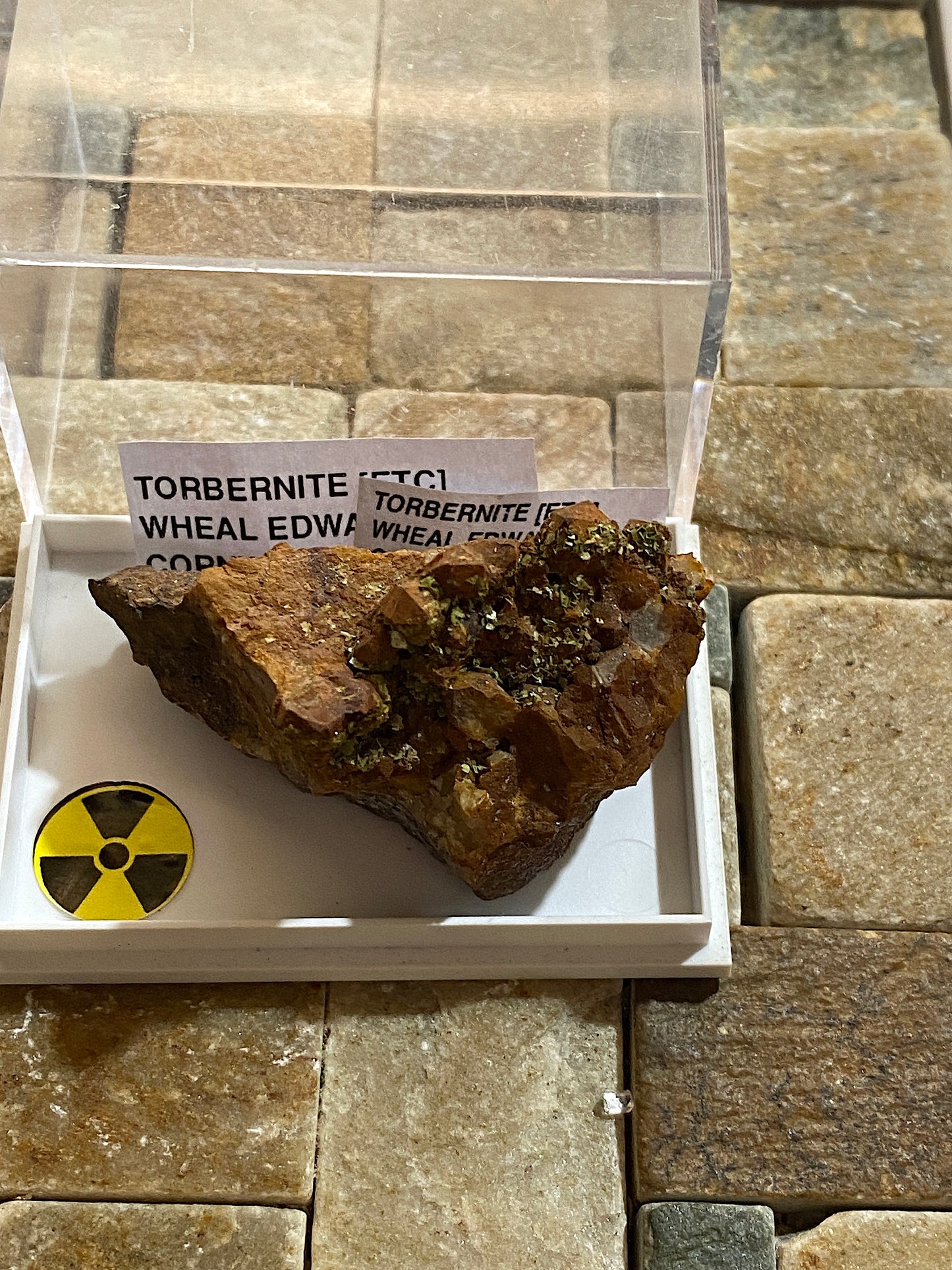 TORBERNITE ON MATRIX : WHEAL EDWARD, BOTALLACK, ST JUST, CORNWALL 36g. MF5117