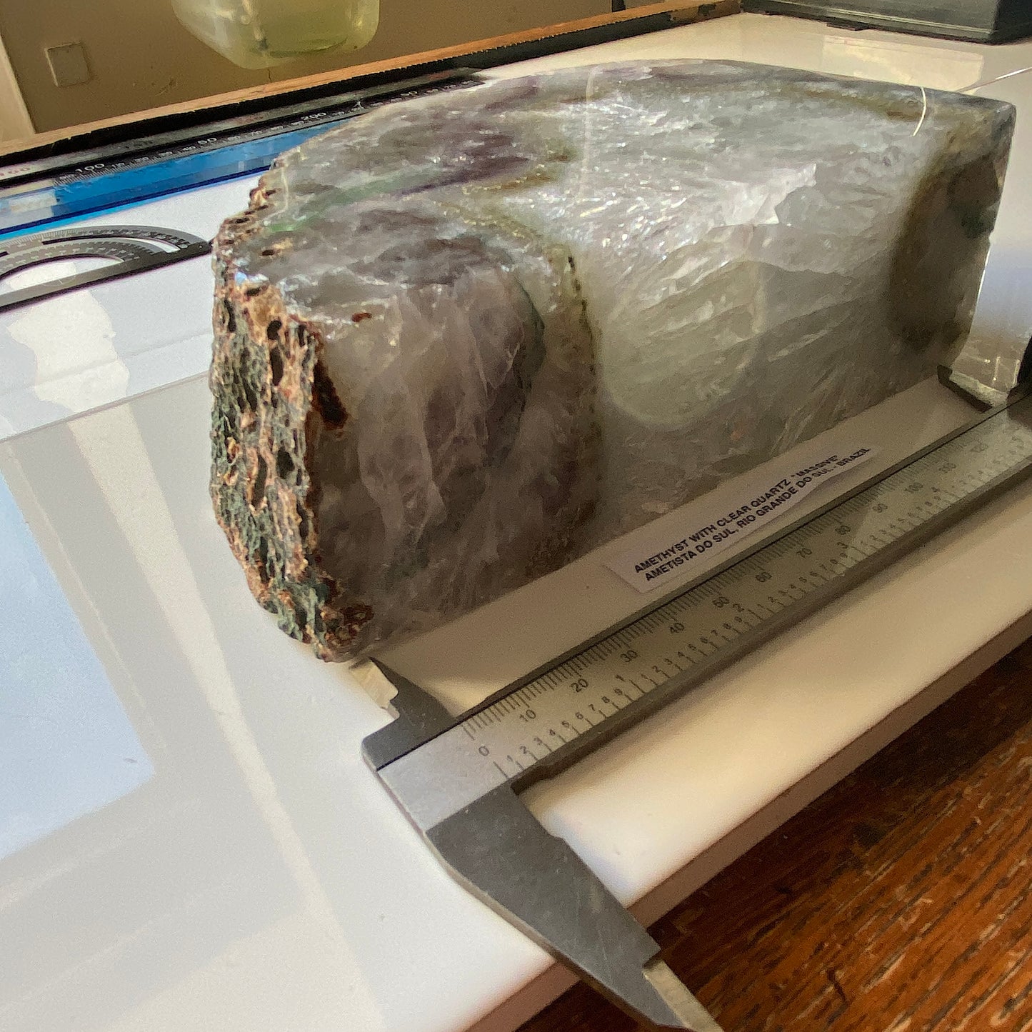 AMETHYST WITH CLEAR QUARTZ "MASSIVE" - AMETISTA DO SUL, BRAZIL 2194g MF2500