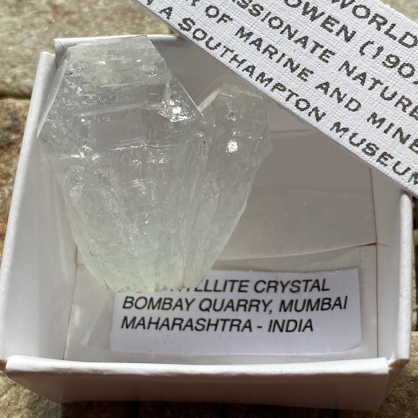 APOPHYLLITE CRYSTAL - BOMBAY QUARRY, MUMBAI, MAHARASHTRA, INDIA 16g MF6740