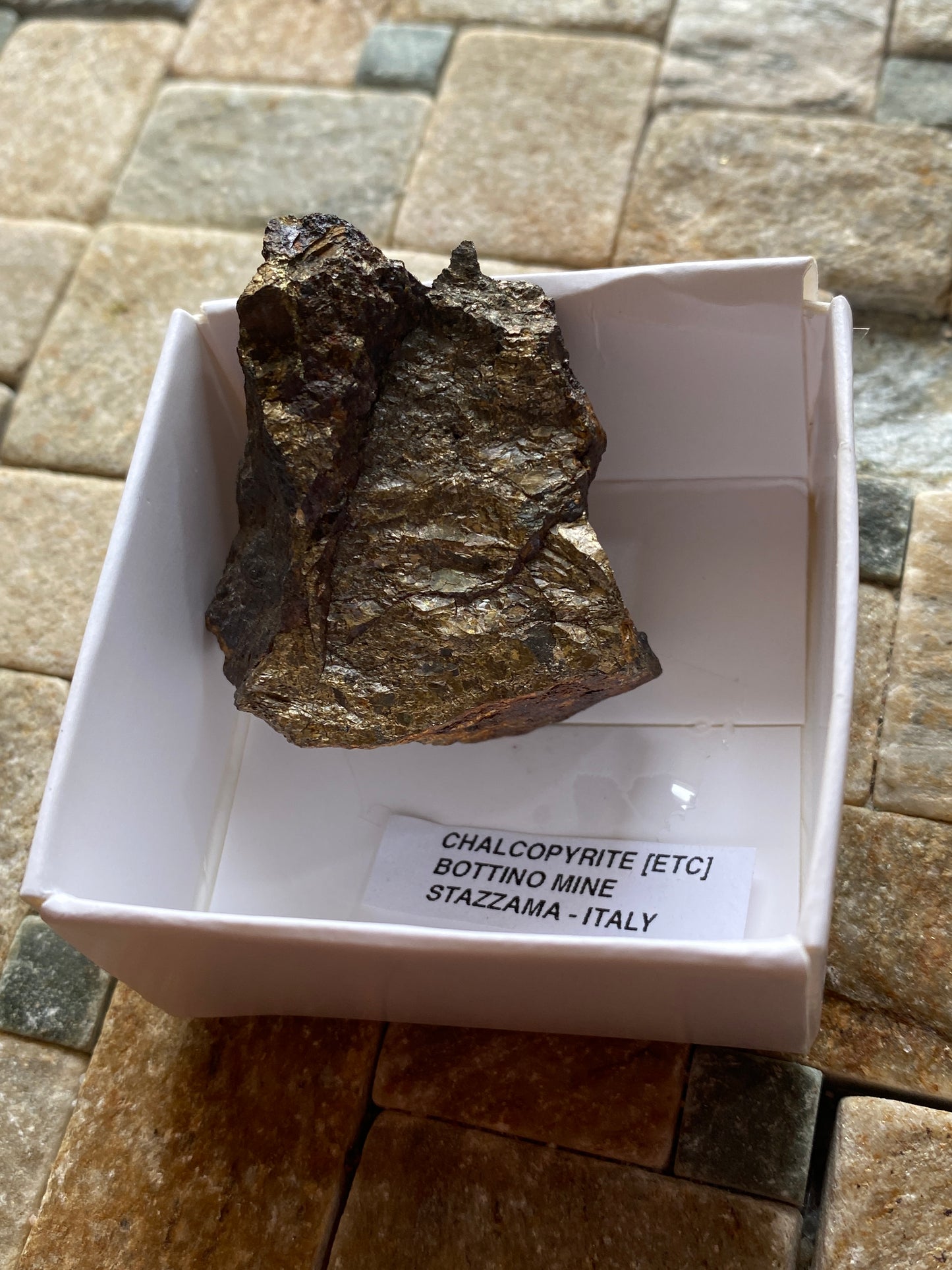 CHALCOPYRITE : BOTTINO MINE, STAZZEMA, TUSCANY, ITALY 49g MF5158