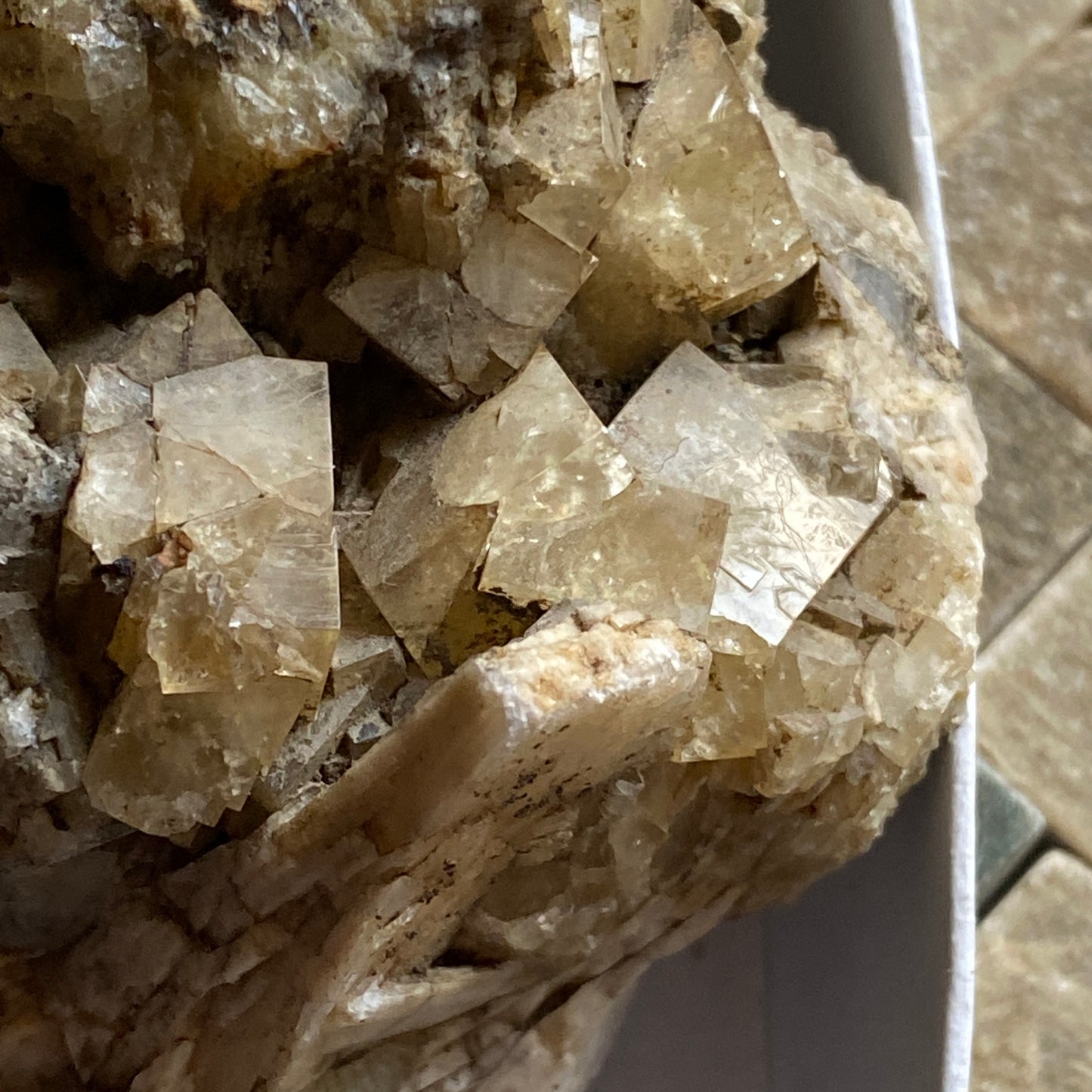 FLUORITE WITH BARYTE ETC - HILTON MINE, CUMBRIA, ENGLAND