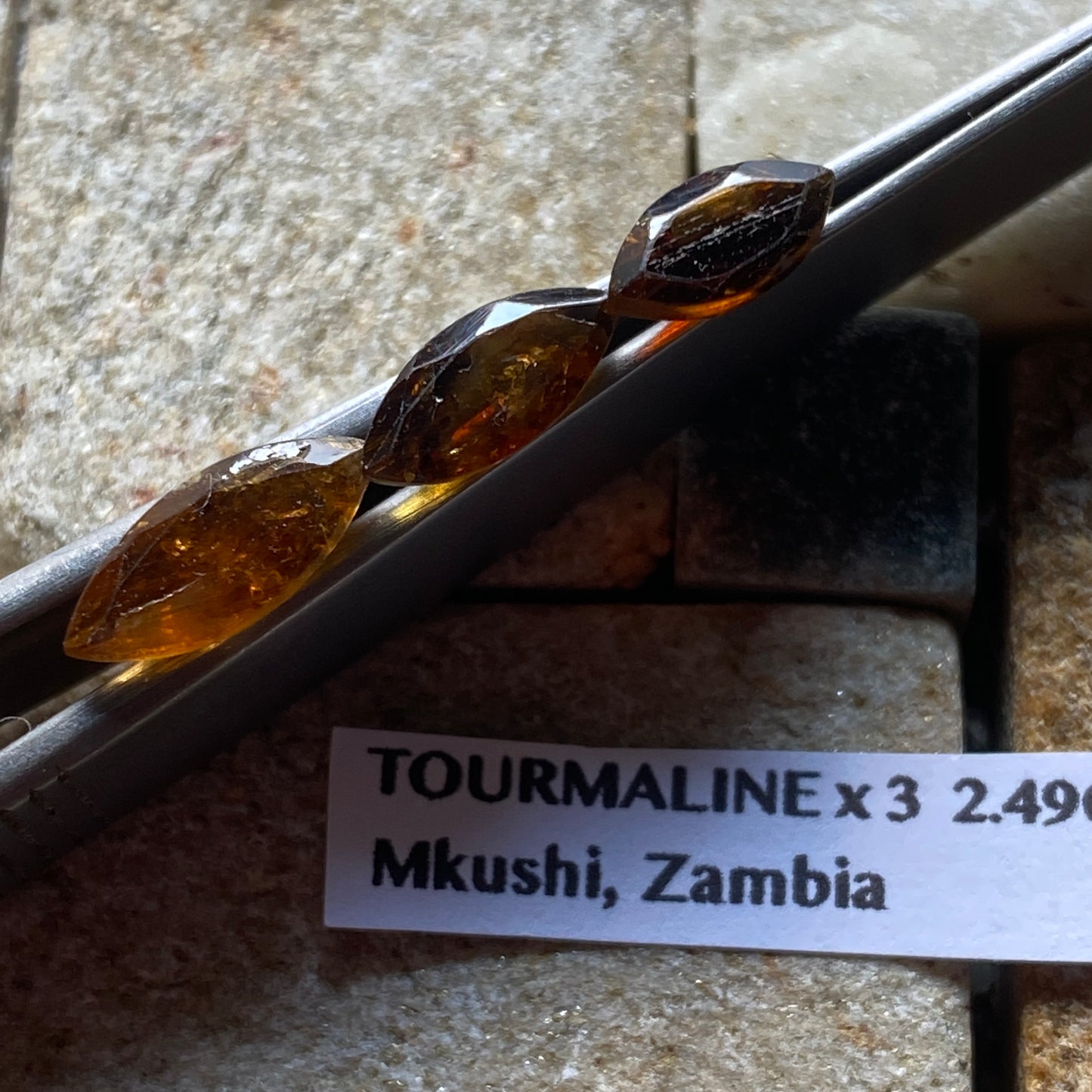 TOURMALINE NATURAL GEMSTONES RARE COLOURS FROM ZAMBIA 2.49Ct. MFG5340