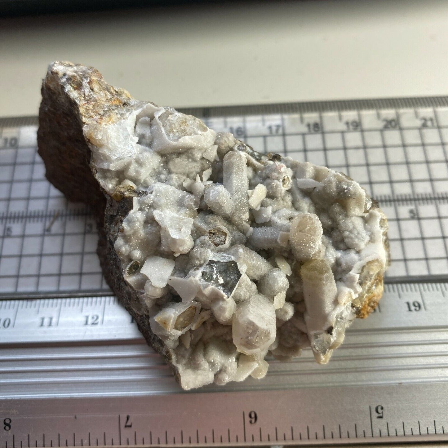 "NAILHEAD CALCITE" WITH FLUORITE FROM HEIGHTS QUARRY, CO DURHAM, ENGLAND MF6418