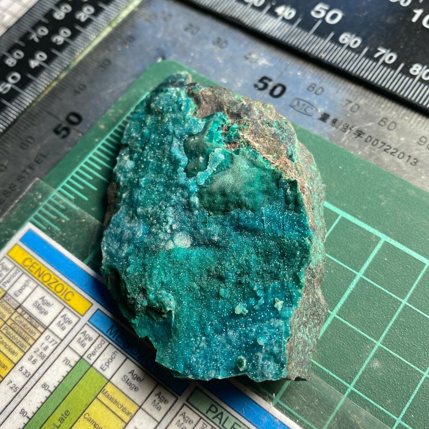 MINERAL SPECIMEN BROCHANTITE FROM THE ATACAMA DESERT, CHILE 66g MF6152