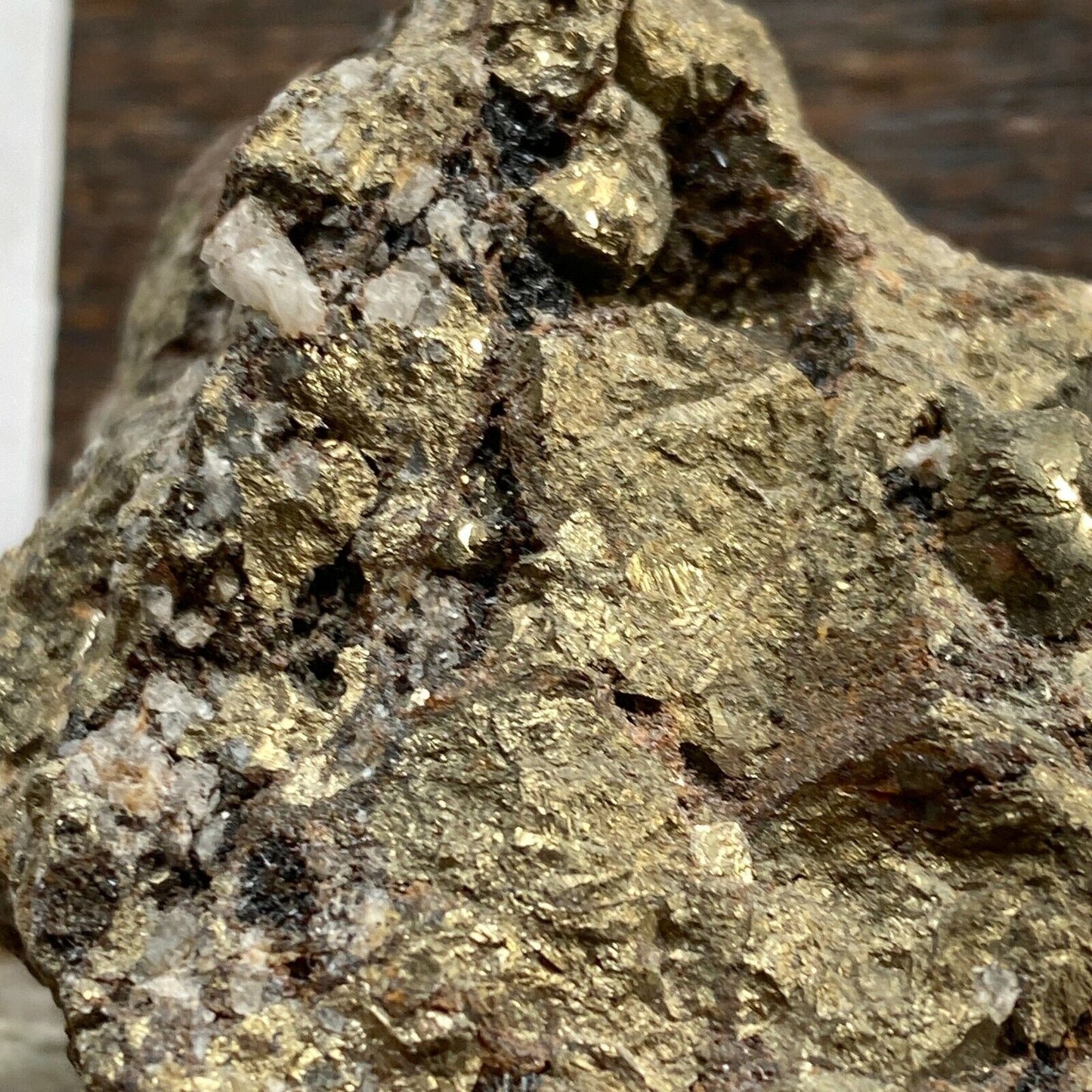 PYRITE SOLIDE DE NANGILLIS, TRURO, CORNWALL, ANGLETERRE 166g MF154