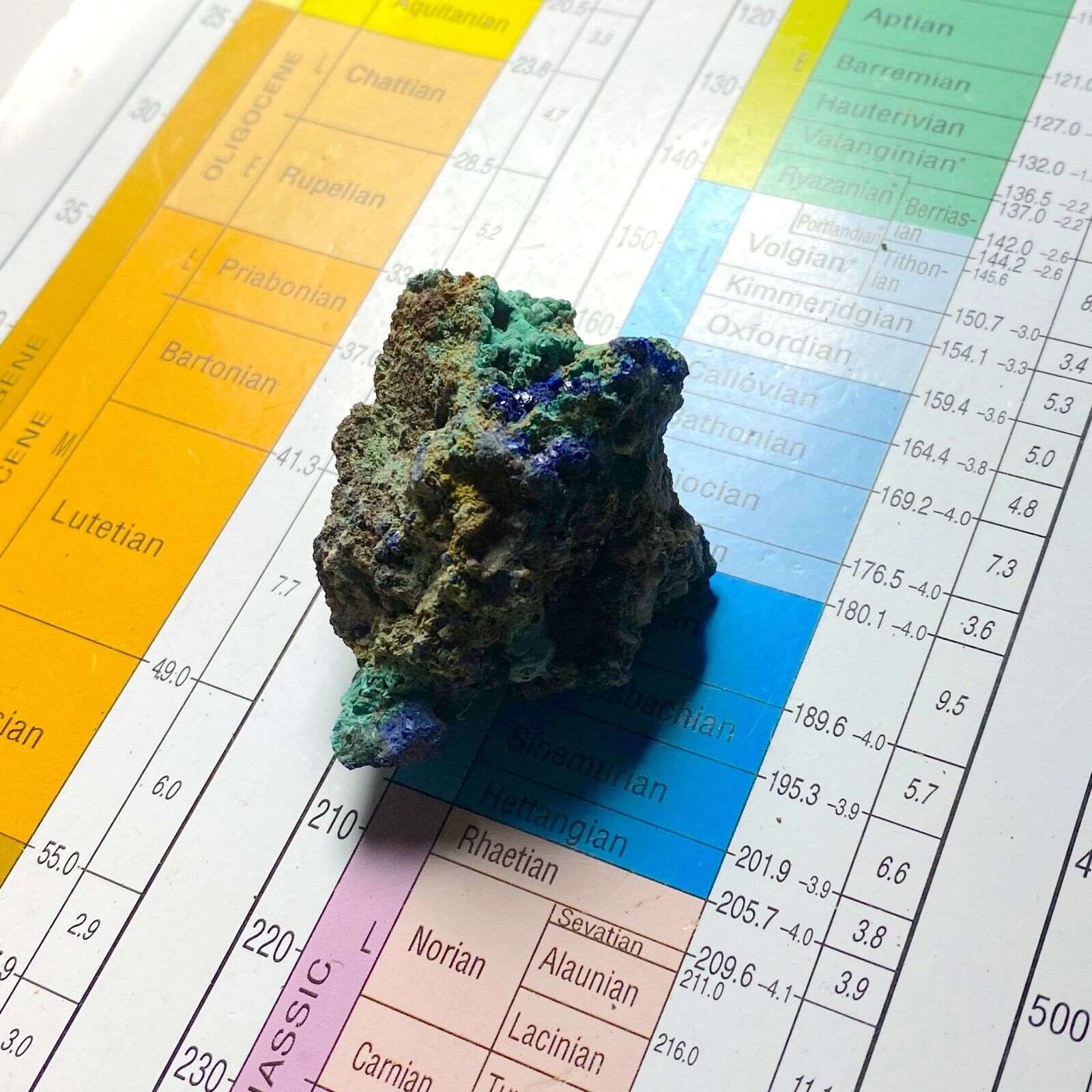 AZURITE/MALACHITE ON MATRIX FROM COPPER BELT ZAMBIA 35g. MF6316