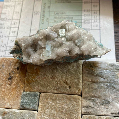 APOPHYLLITE ON MATRIX FROM PUNE DISTRICT, INDIA 42g MF6542