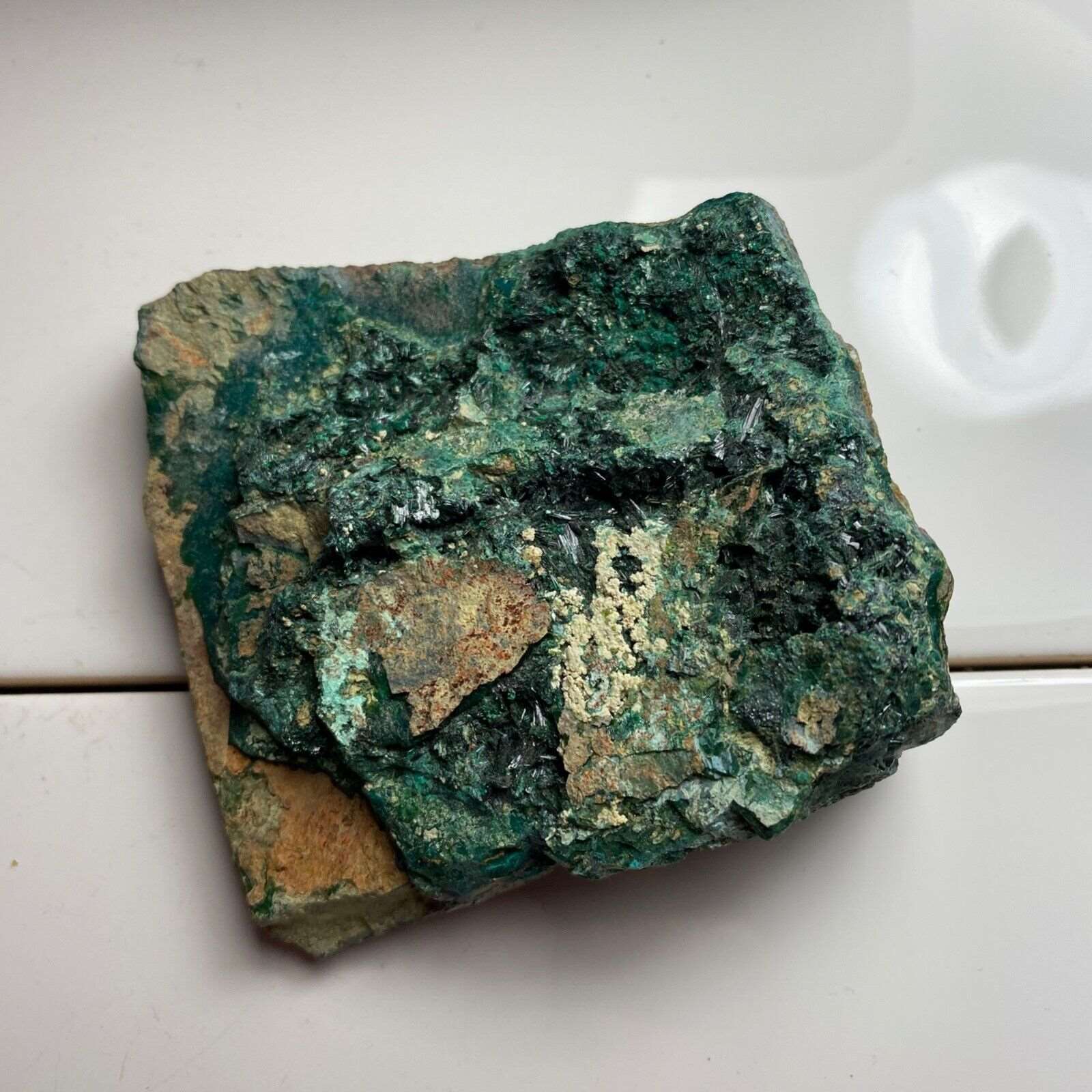 ATACAMITE WITH LIBETHENITE FROM ATACAMA, CHILE 233g MF758