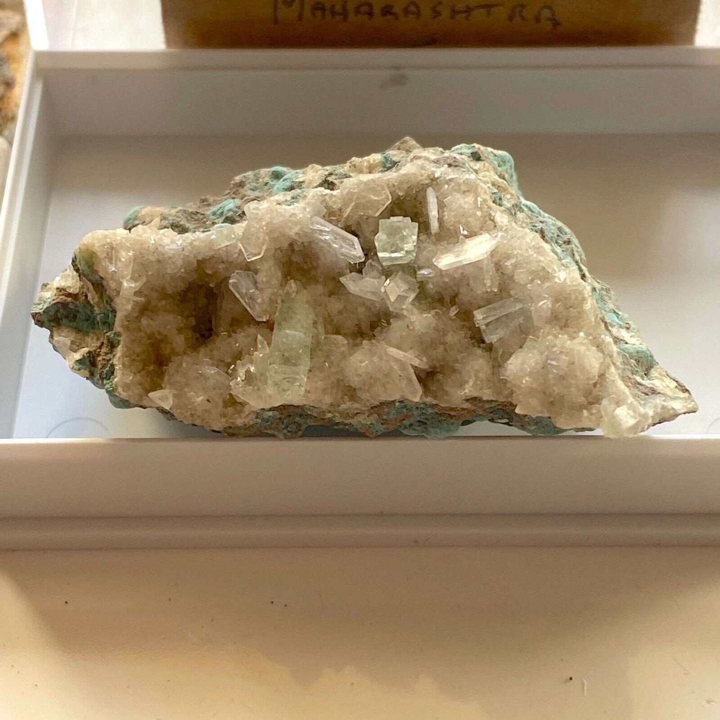 APOPHYLLITE ON MATRIX FROM PUNE DISTRICT, INDIA 42g MF6542