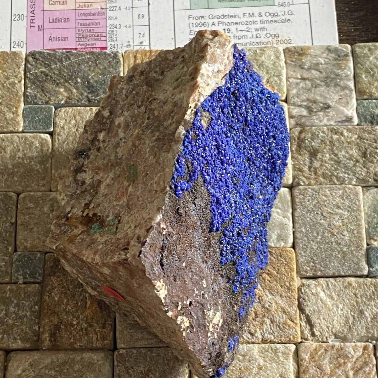 AZURITE ON MATRIX FROM MOROCCO 432g MF3959