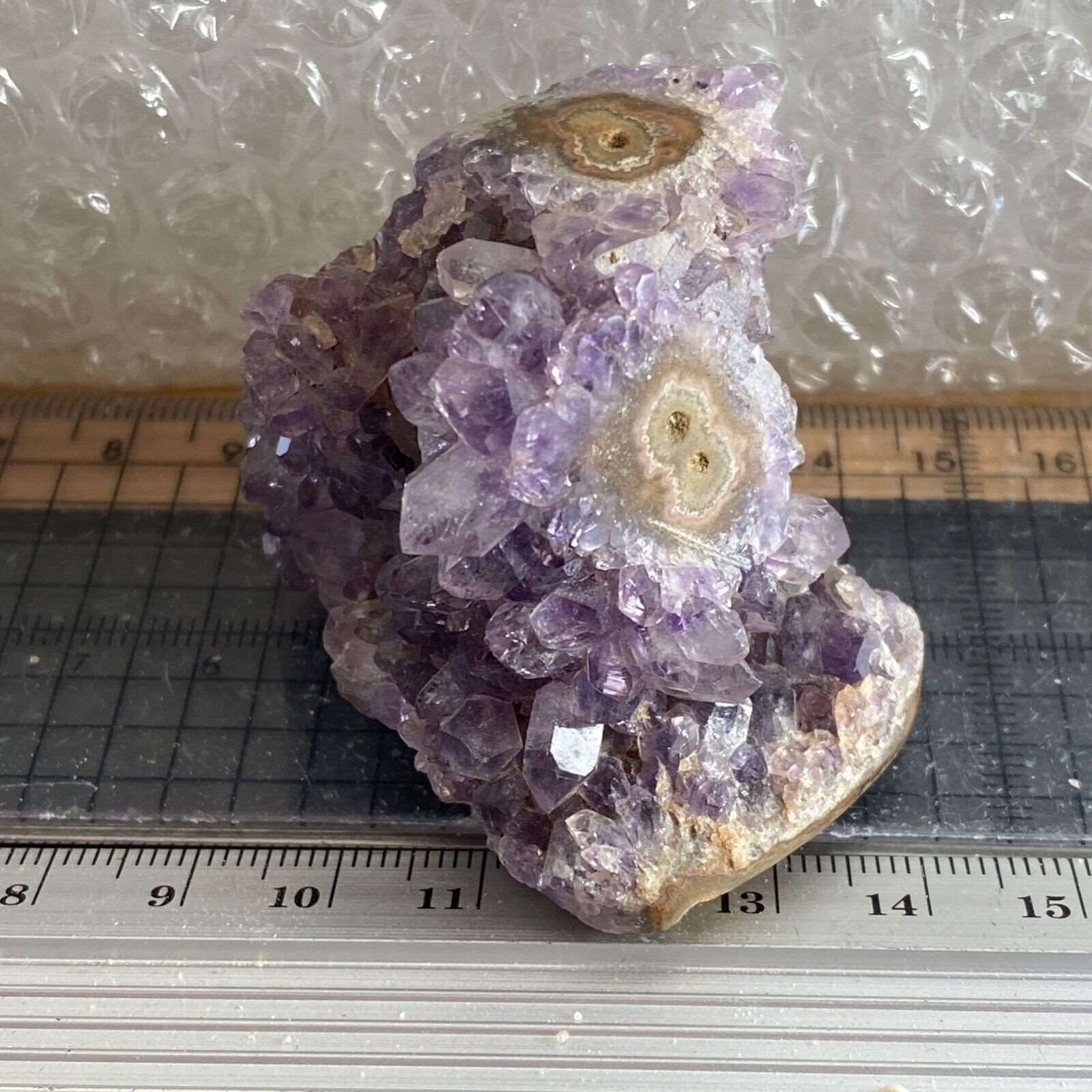 AMETHYST/AGATE UNUSUAL PIECE FROM ARTIGAS, URUGUAY 104g MF1066