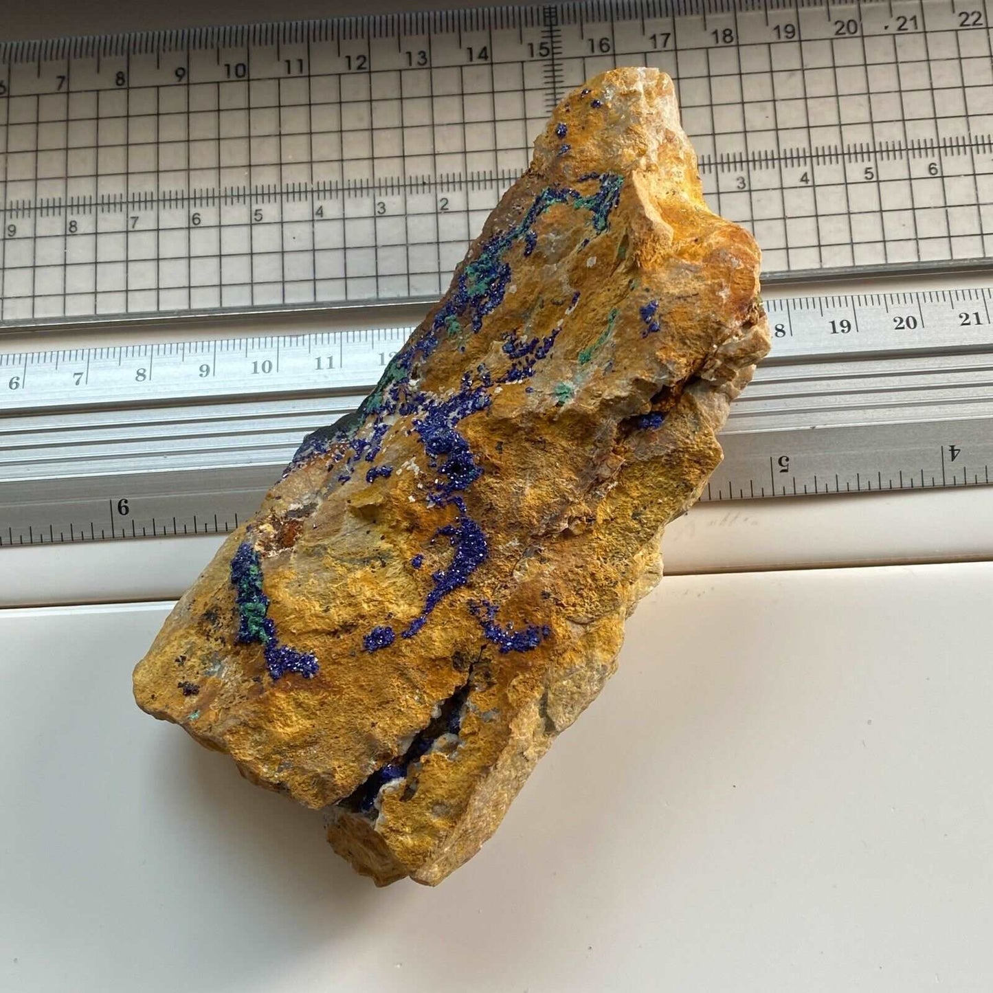 AZURITE & MALACHITE ON MATRIX FROM LIMA, PERU 242G MF9555