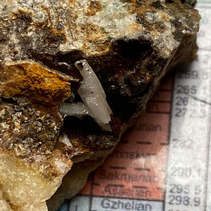 ANGLESITE & GOETHITE ON MATRIX FROM DRY GILL, CUMBRIA 26g MF316