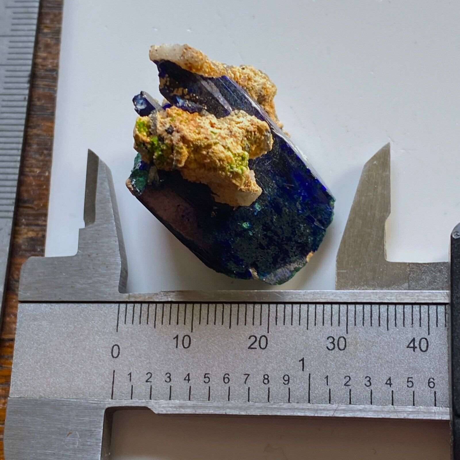 AZURITE/MALACHITE WITH CUPRIAN ADAMITE FROM TSUMEB MINE, NAMIBIA 20g MF1037