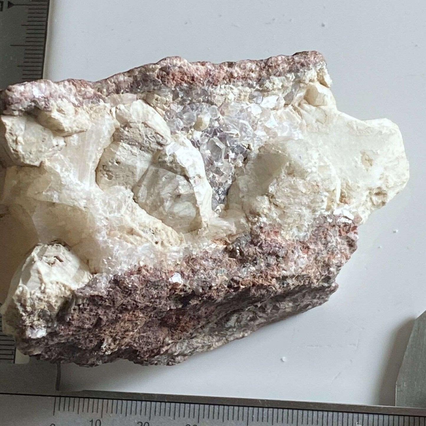 ANALCIME WITH RHODOCHROSITE ETC FROM QUEBEC, CANADA  254g MF6624