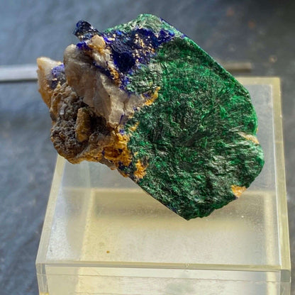 AZURITE/MALACHITE WITH CUPRIAN ADAMITE FROM TSUMEB MINE, NAMIBIA 20g MF1037