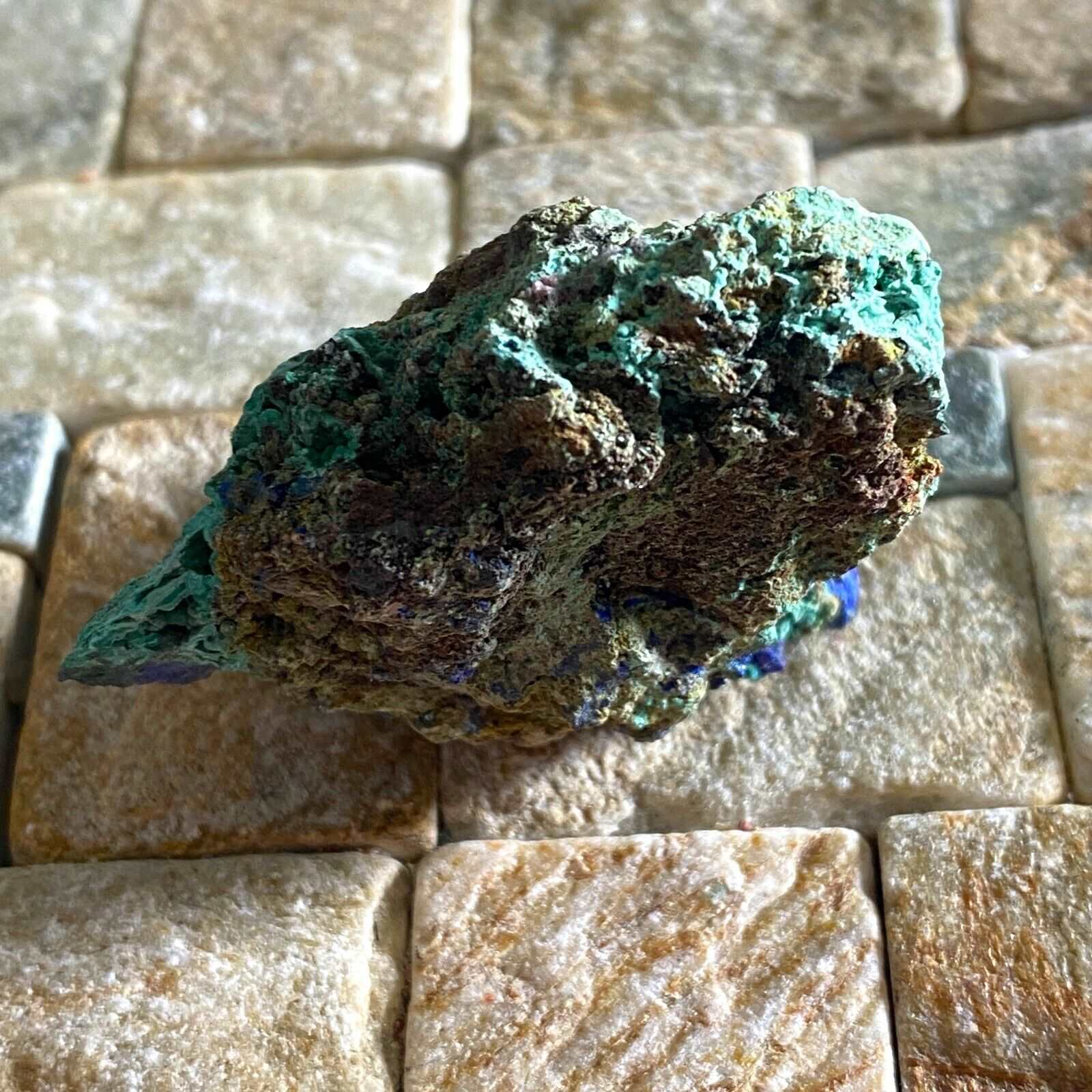 AZURITE/MALACHITE ON MATRIX FROM COPPER BELT ZAMBIA 35g. MF6316