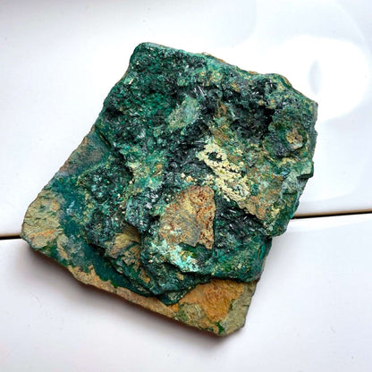 ATACAMITE WITH LIBETHENITE FROM ATACAMA, CHILE 233g MF758